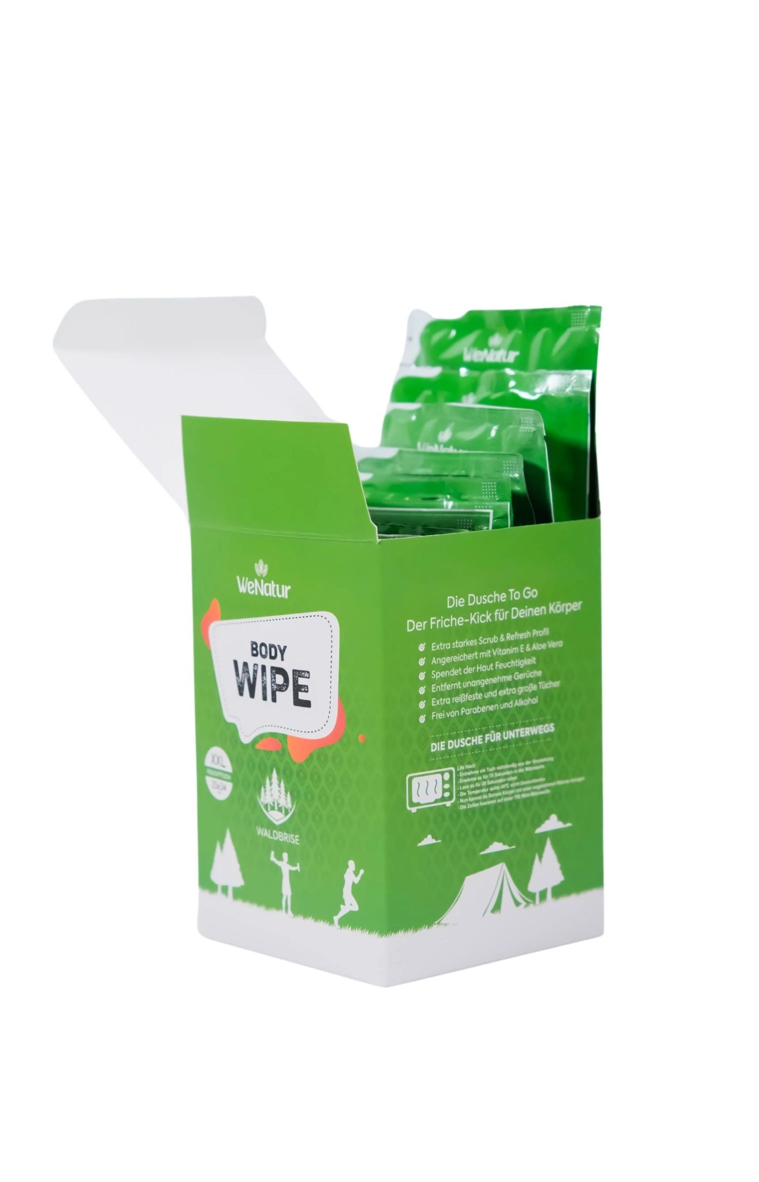 We Natur Body Wipe - Waldbrise (XXL Feuchttücher)