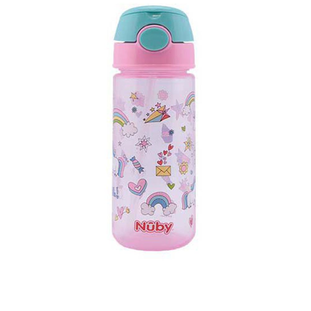 Flacone di paglia da bere Rosa attiva, , 1st
