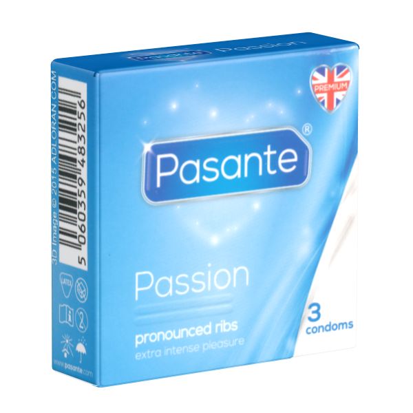 Pasante *Passion* (Ribbed) gerillte Kondome für einen besonders intensiven Orgasmus