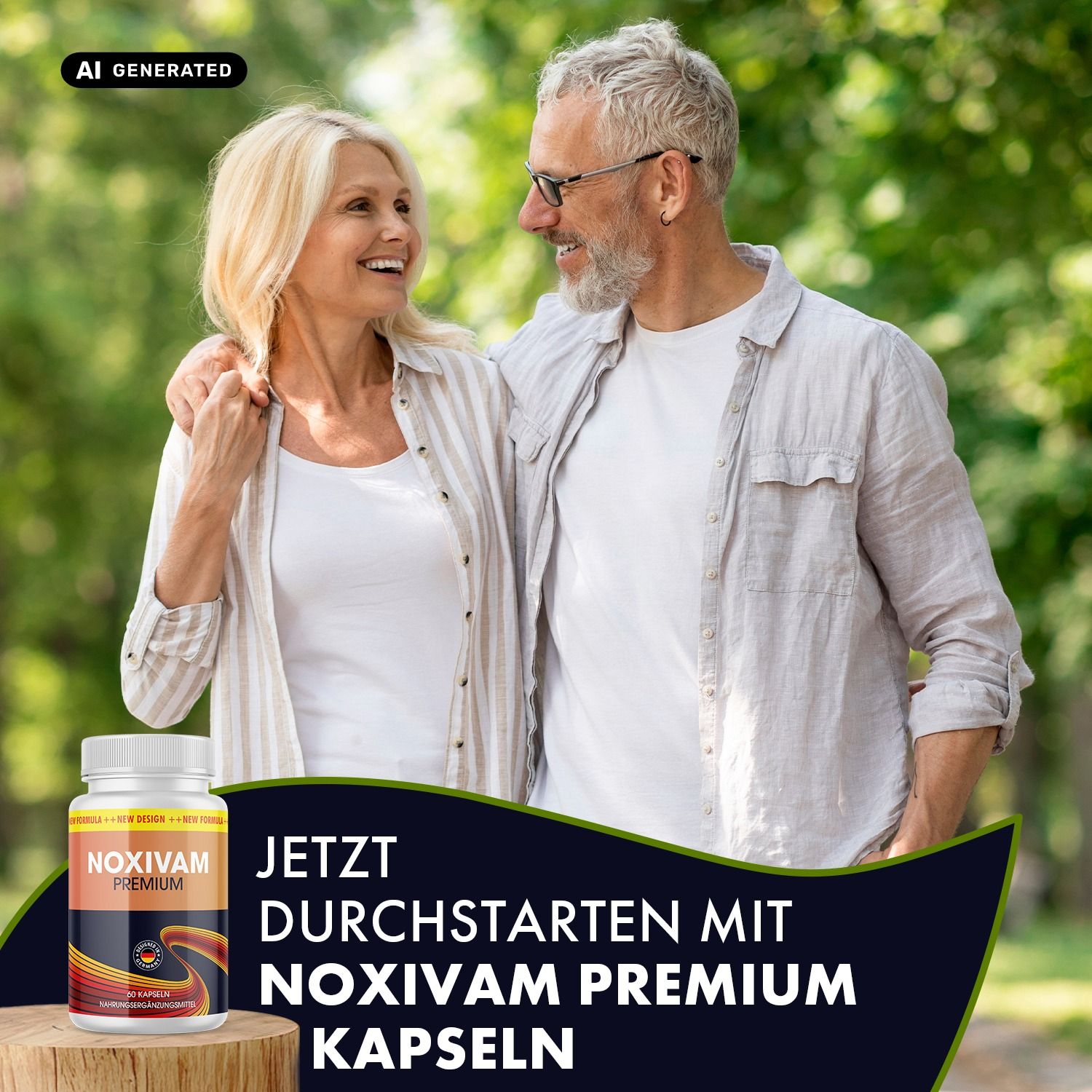 Noxivam Premium Kapseln: 60 Kapseln. "Dein zuverlässiger Partner", "Ideal begleitend für dein Ziel".