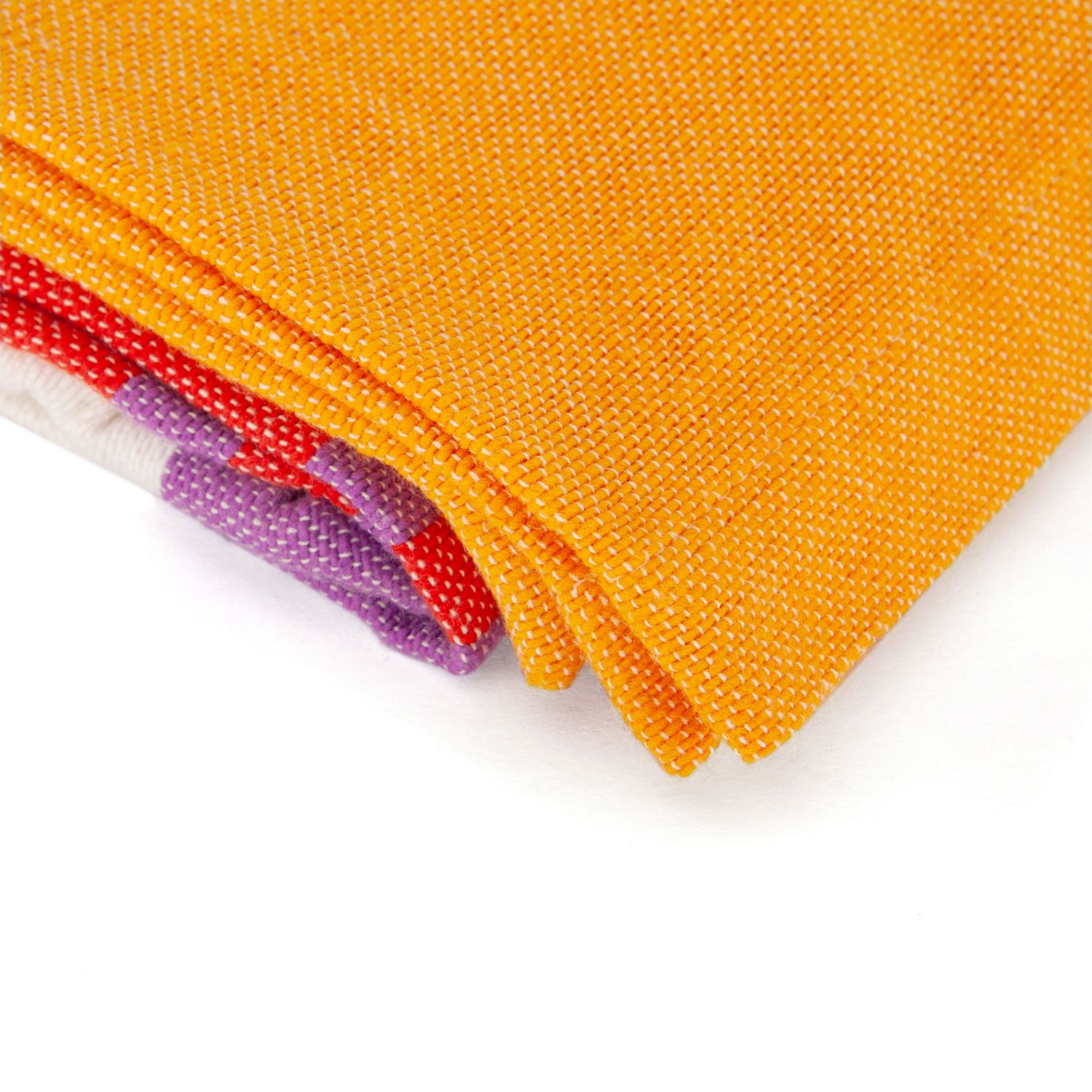 Tagesdecke SHAVASANA mehrfarbig (natur, lila, orange, gelb), Baumwolle