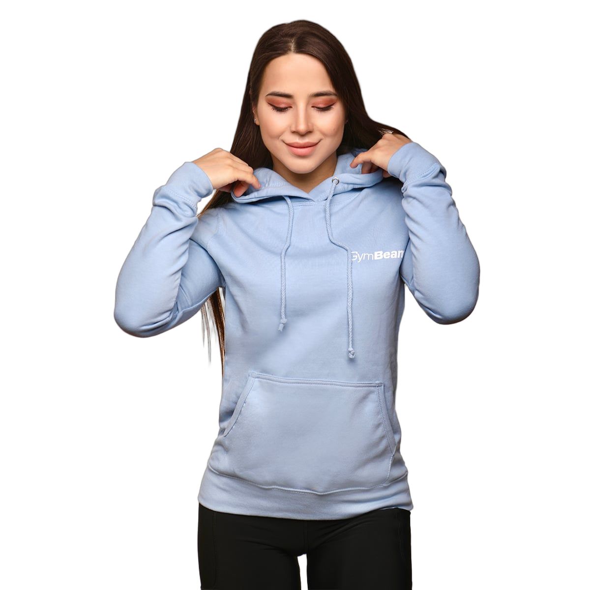 GymBeam Damen Hoodie regular mit Kapuze, Taschen und Langarm in Blau