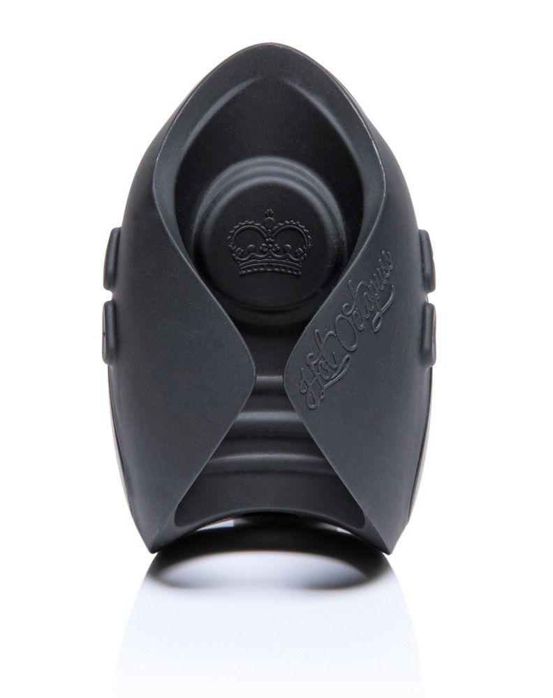 Schwarzes, ovales Gerät. Oberseite mit Krone. Marke Hot Octopuss.