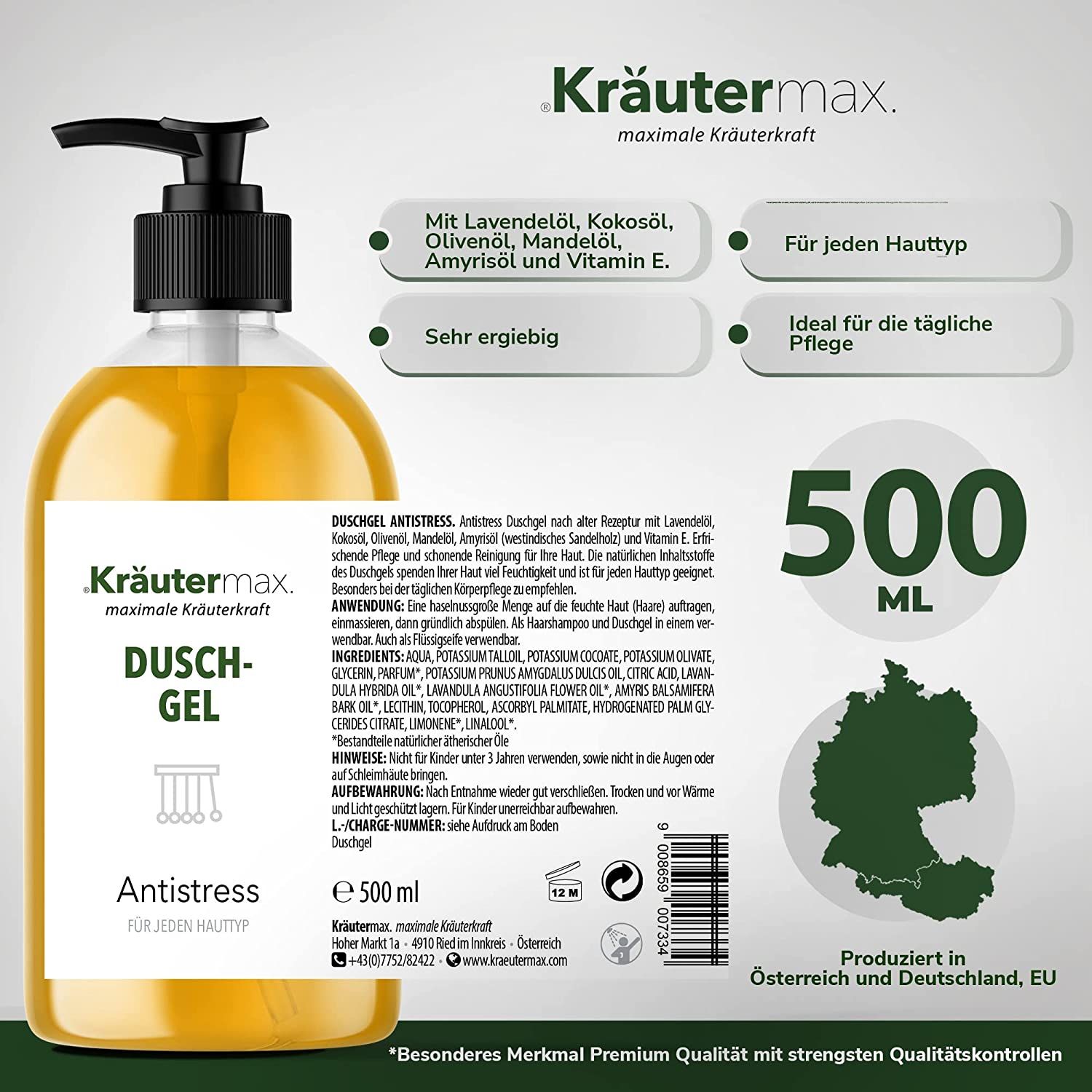 Kräutermax Duschgel Antistress mit Lavendelöl