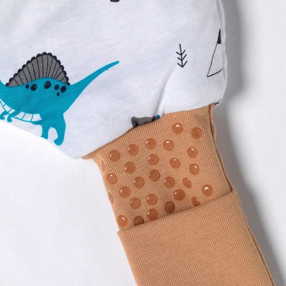schlummersack Baby Schlafsack mit Füßen ganzjährig in Oeko-Tex Qualität 2.5 Tog 70 cm Jurassic