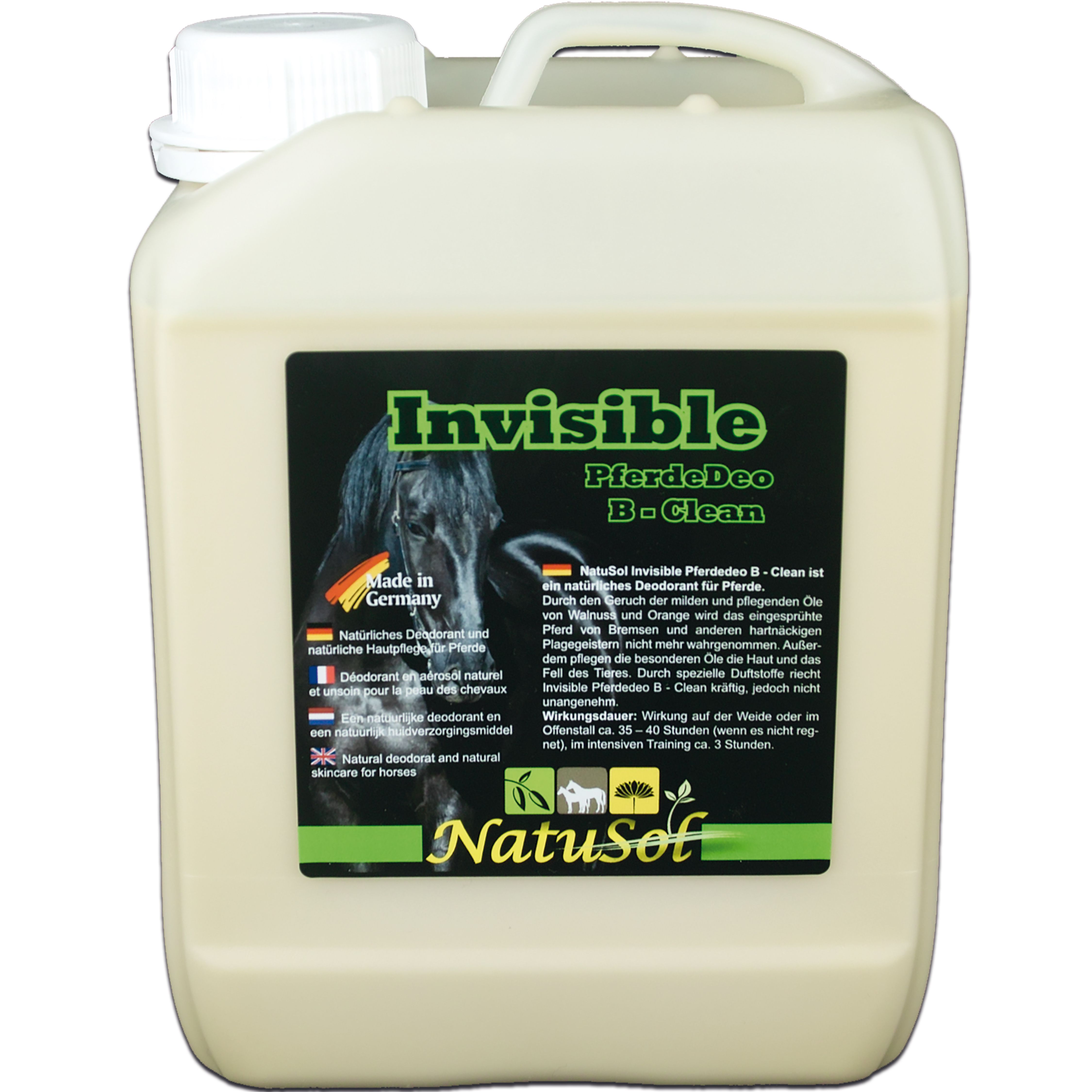 NatuSol Invisible B-Clean für Pferde - natürliches Deodorant