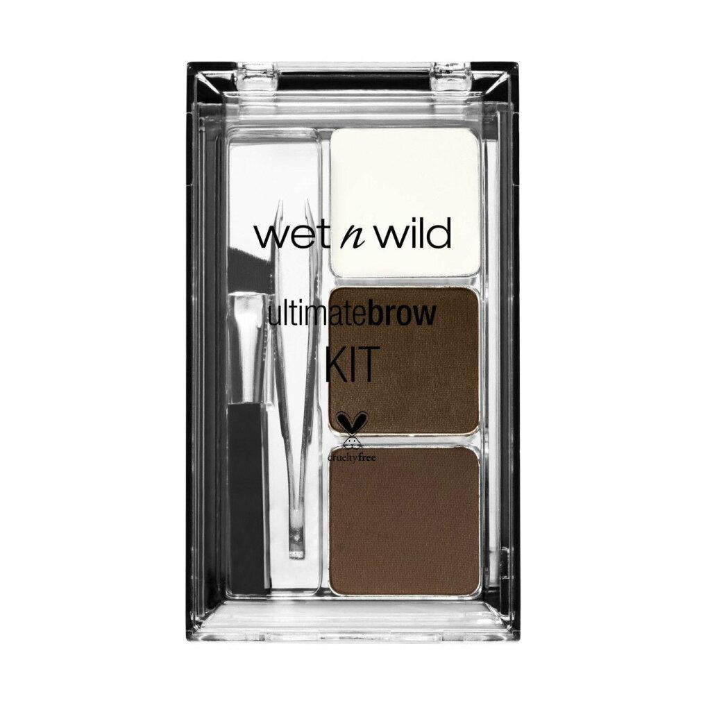 Augenbrauen-Kit mit drei Farbtönen, Pinsel, Pinzette und Applikator. "Wet n Wild Ultimate Brow Kit".