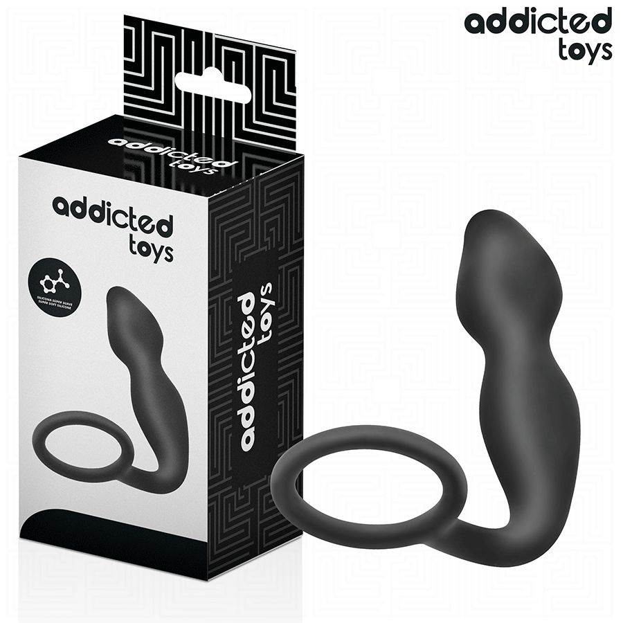 Addicted Toys - Silikon Analplug mit Hodenring