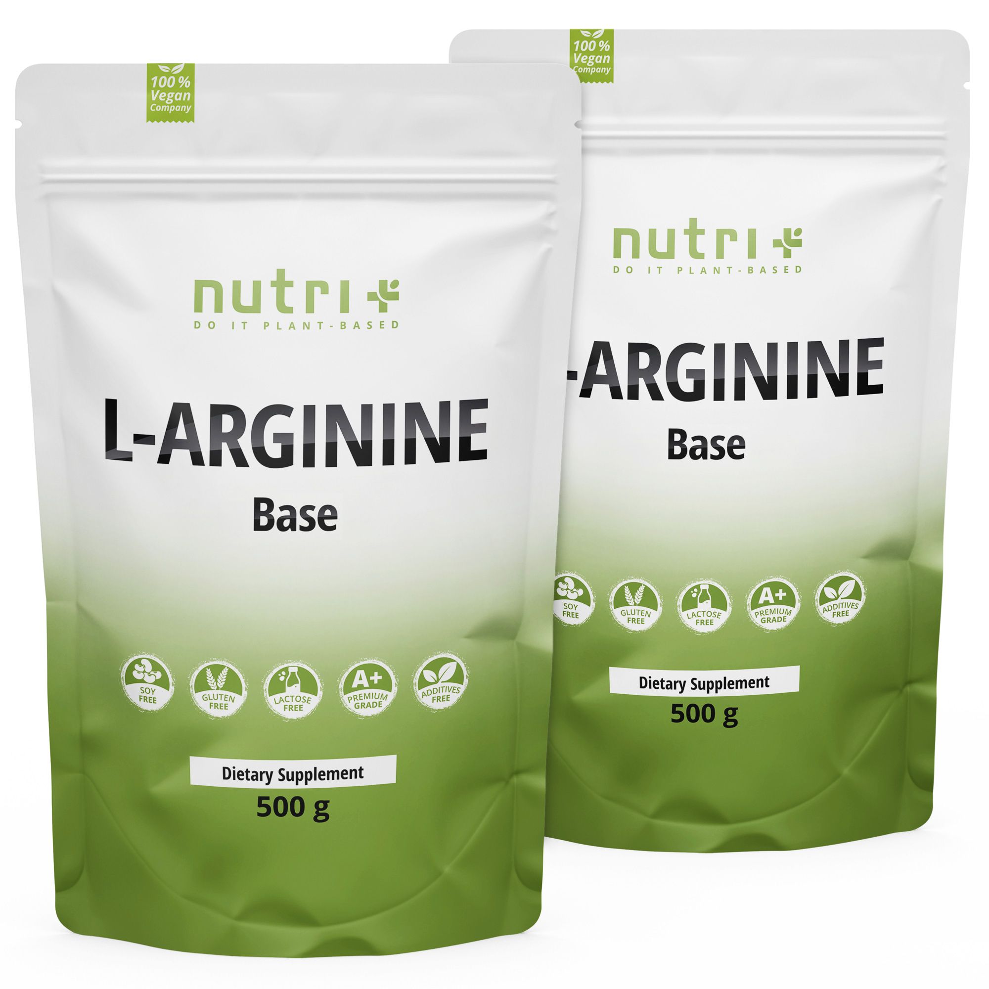 nutri+ L-Arginin Base Pulver 2x 500g - Aminosäure