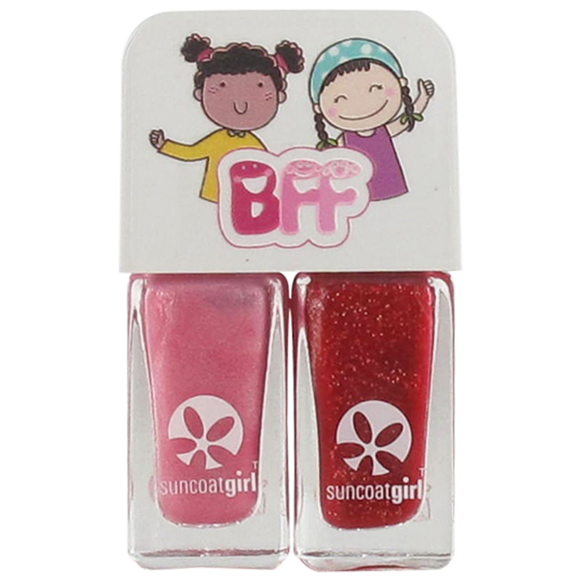 Suncoatgirl BFF Duo Nagellack 2 x 5 ml (Farbe : Rosa) 3,5x2x6 cm