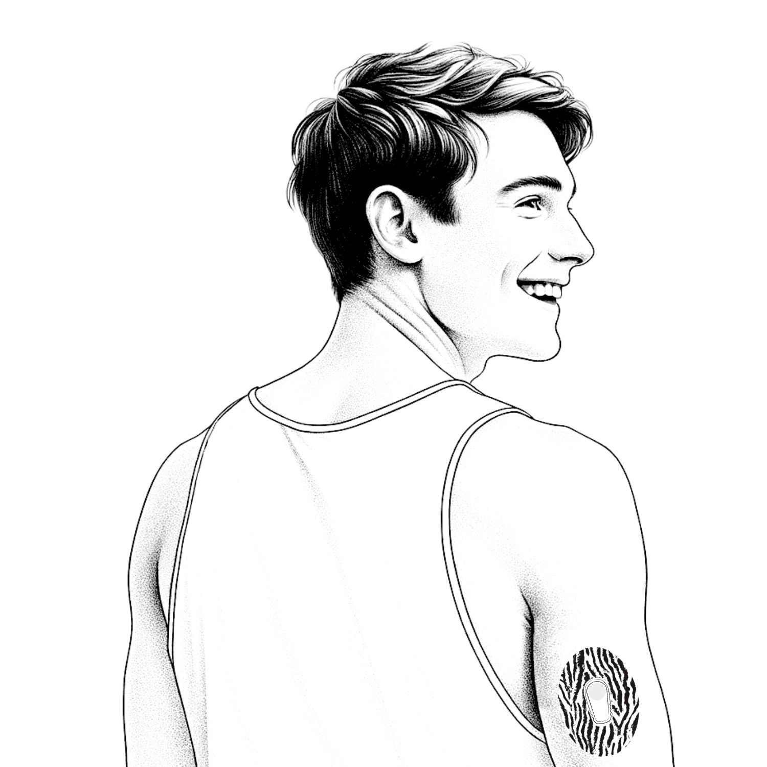 Diasticker® Dexcom G6 Fixiertapes "Pure Zebra"