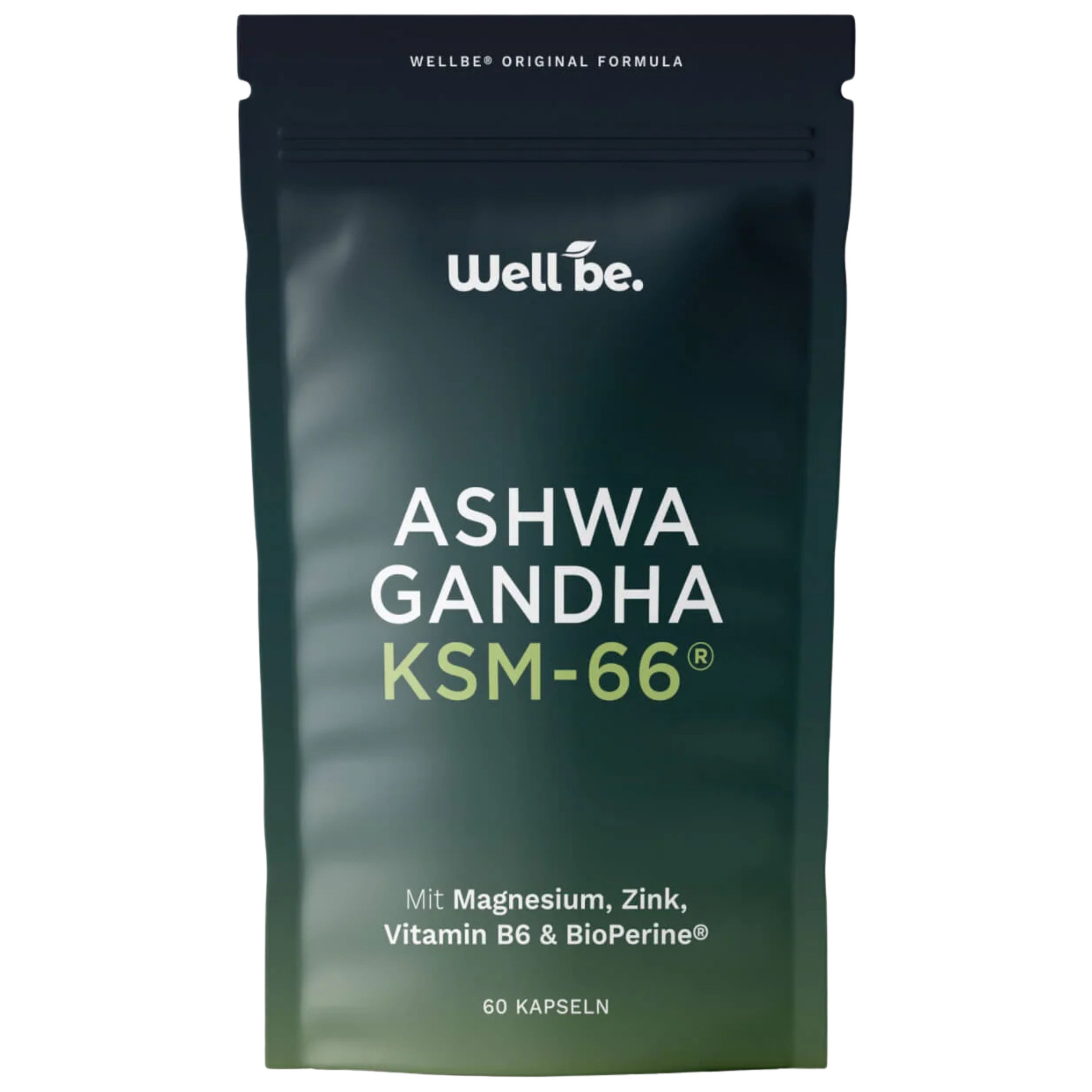 wellbe Ashwagandha KSM-66® – Mit Magnesium, Zink & Vitamin B6