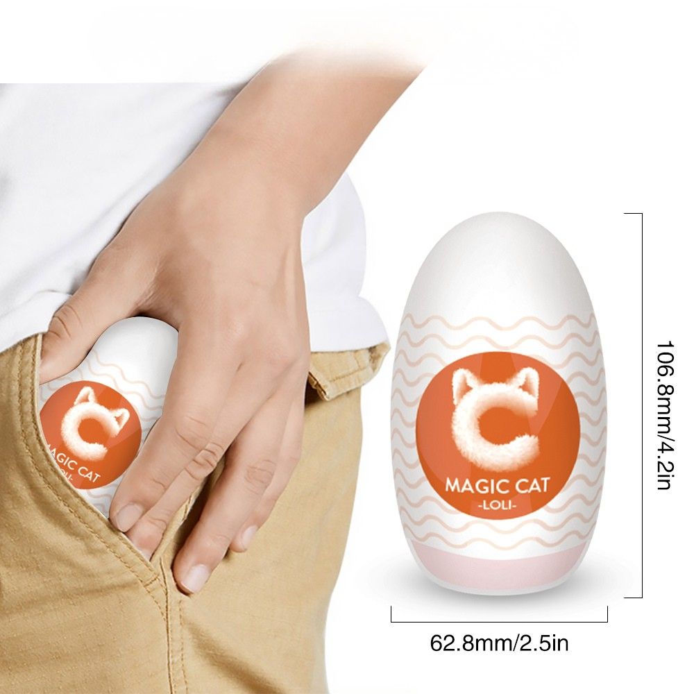 Pleasure Place - Weiches Silikon-Masturbationsei für Männer-  einfache Reinigung, 10 cm groß