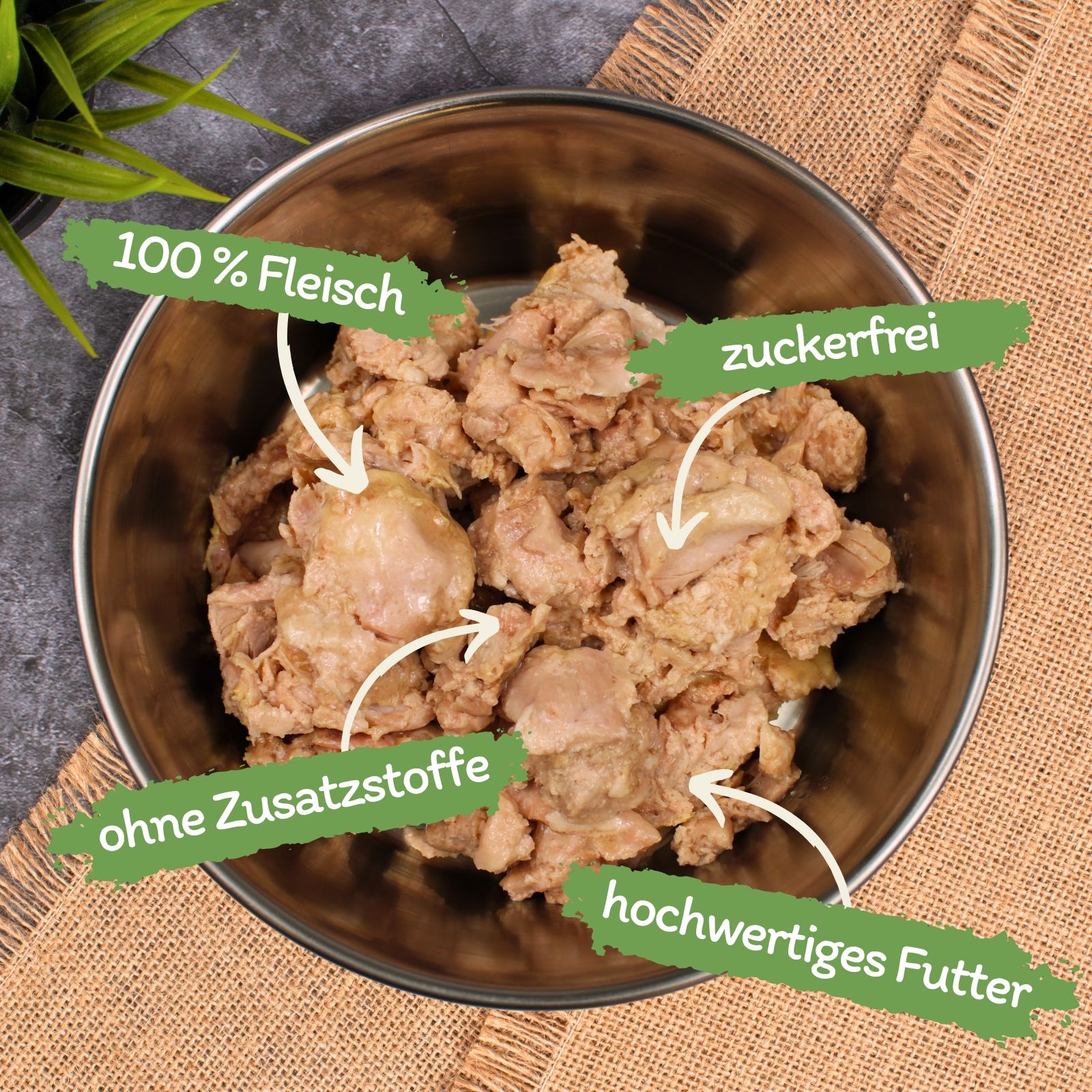 Lecker.Pet® Leo's 100 % Hühnermuskelfleisch Katzenfutter Nassfutter