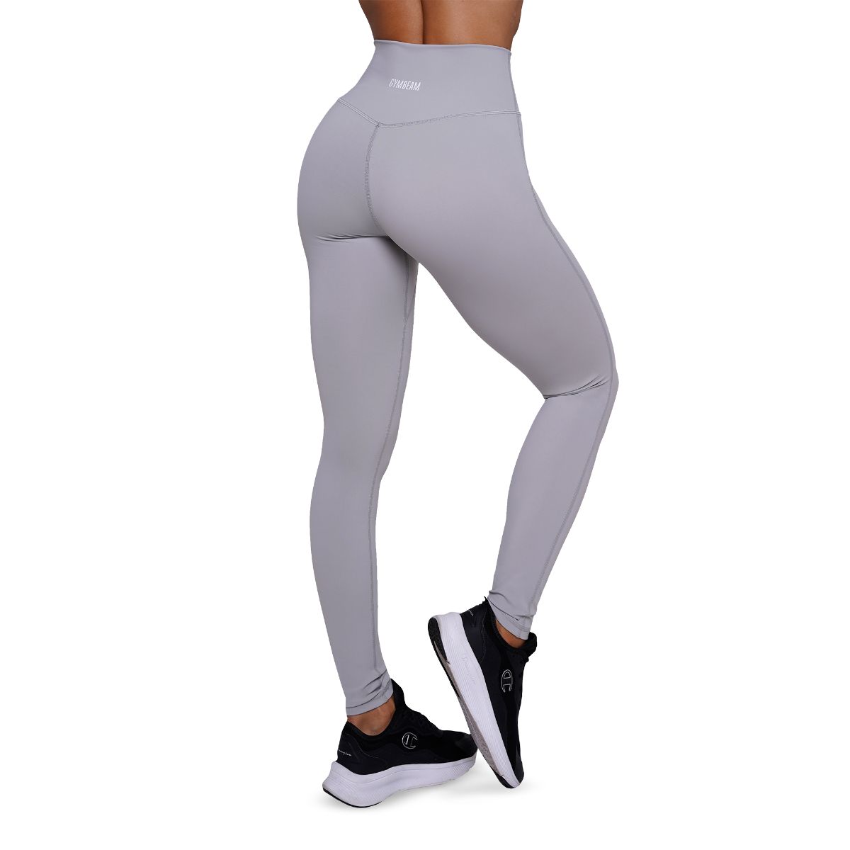 GymBeam Leggings Damen mit hoher Taille und elastischem Material, Mist Grey