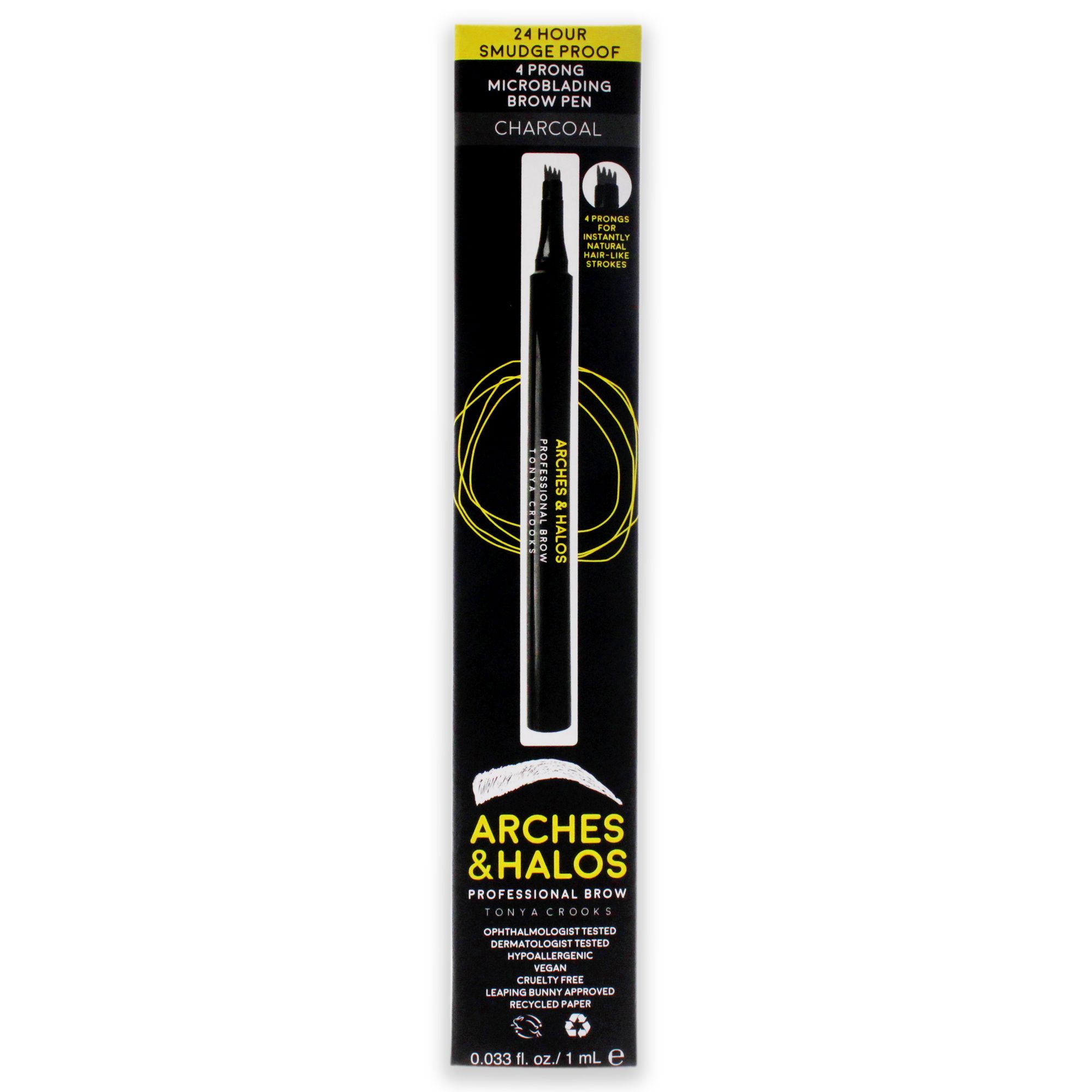 4 Prong Microblading Augenbrauenstift - Charcoal von Arches and Halos