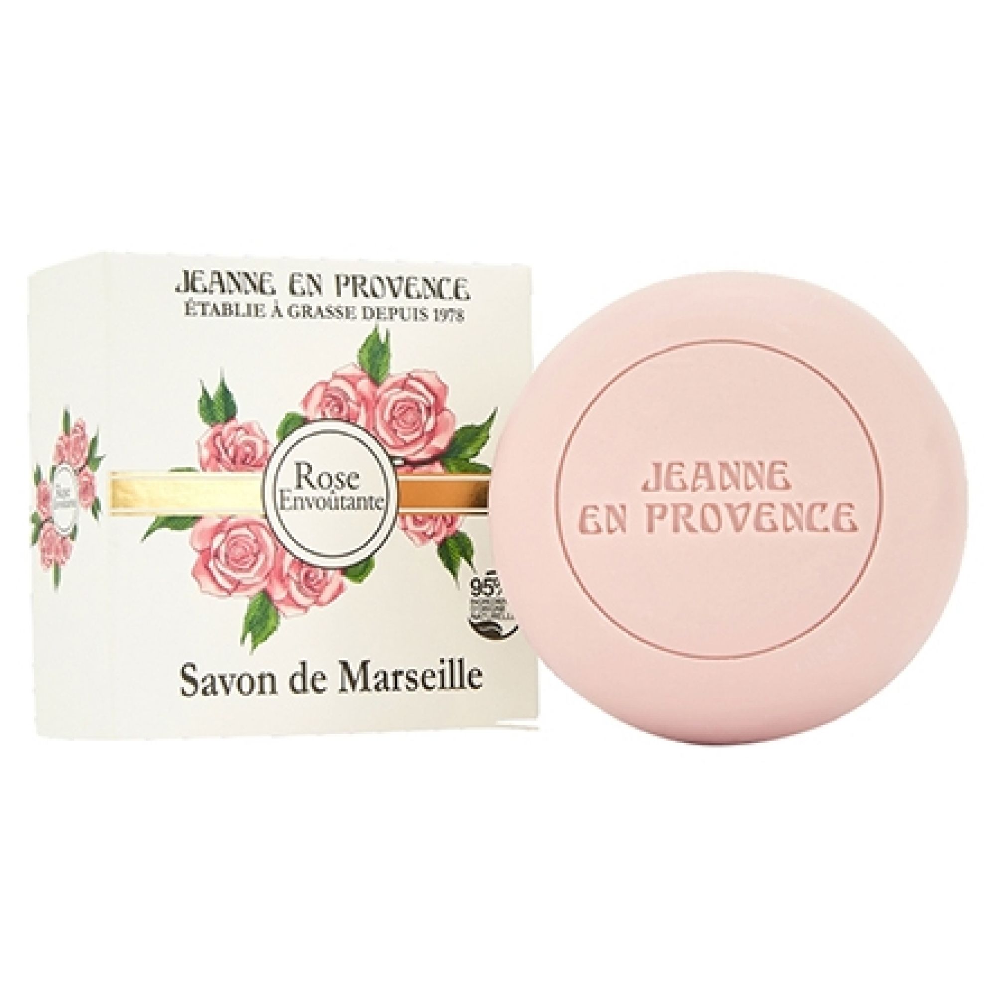 Jeanne en Provence Feste Seife Betörende Rose 7,4x3,3x7,4 cm