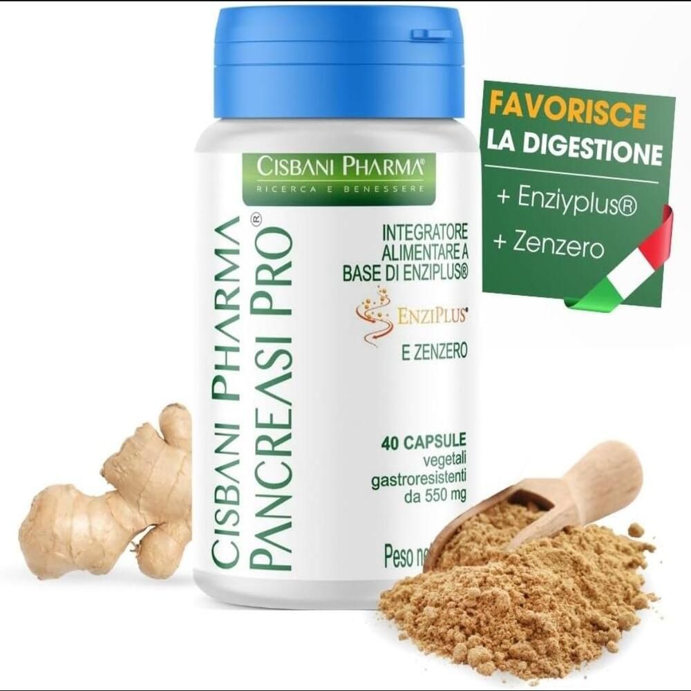 Cisbani Pharma Pancreasi Pro - Integratore alimentare con enzimi digestivi