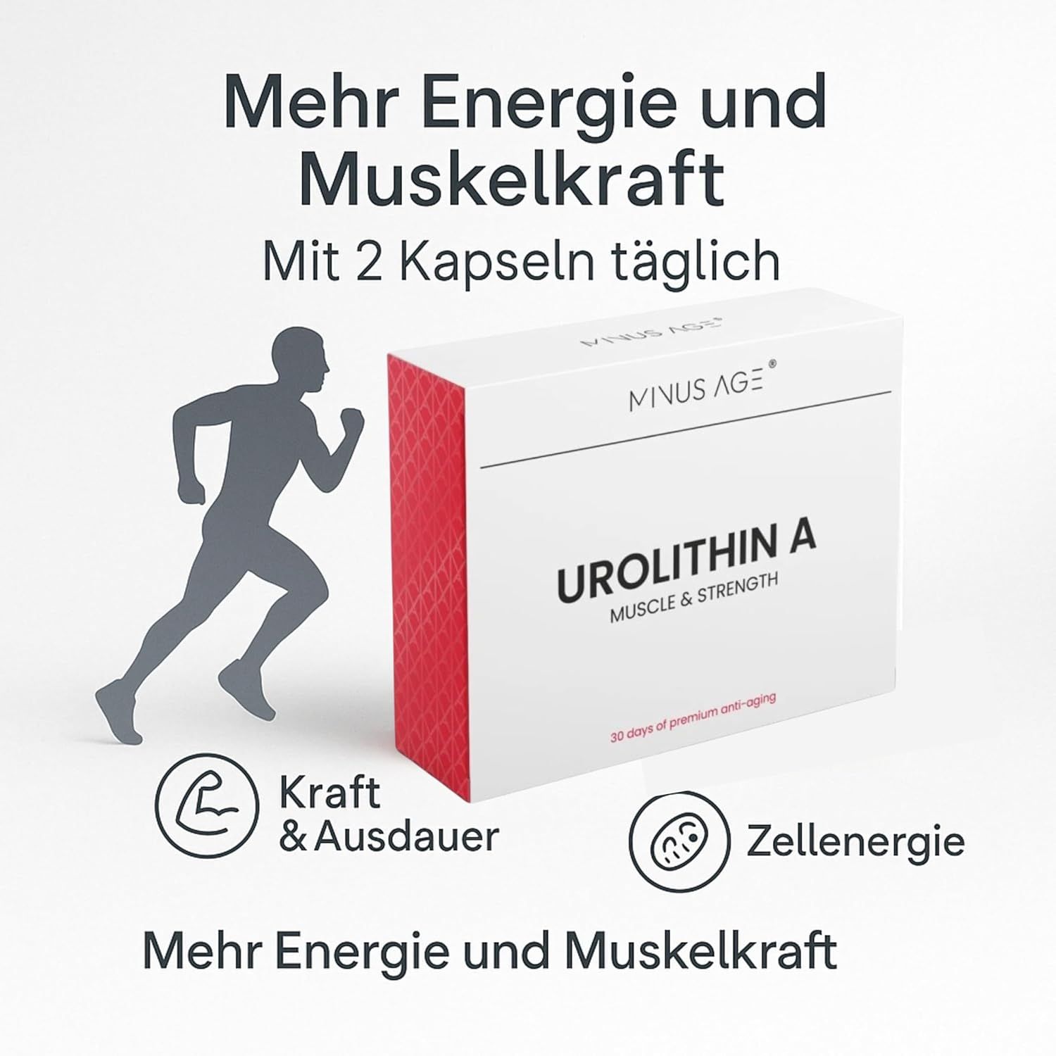 Minus Age Urolithin A  Gesundheit & Anti-Aging Kapseln