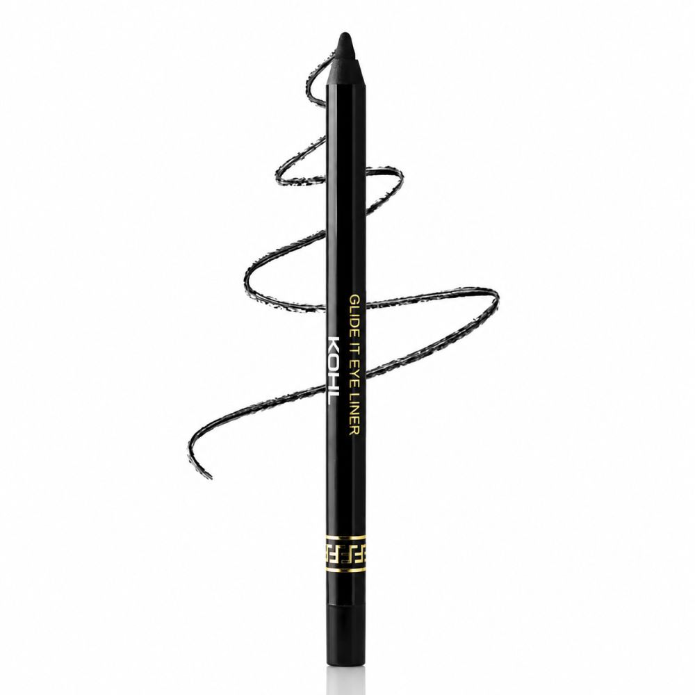 Schwarzer Kajalstift mit der Aufschrift "KOHL GLIDE IT EYE LINER".