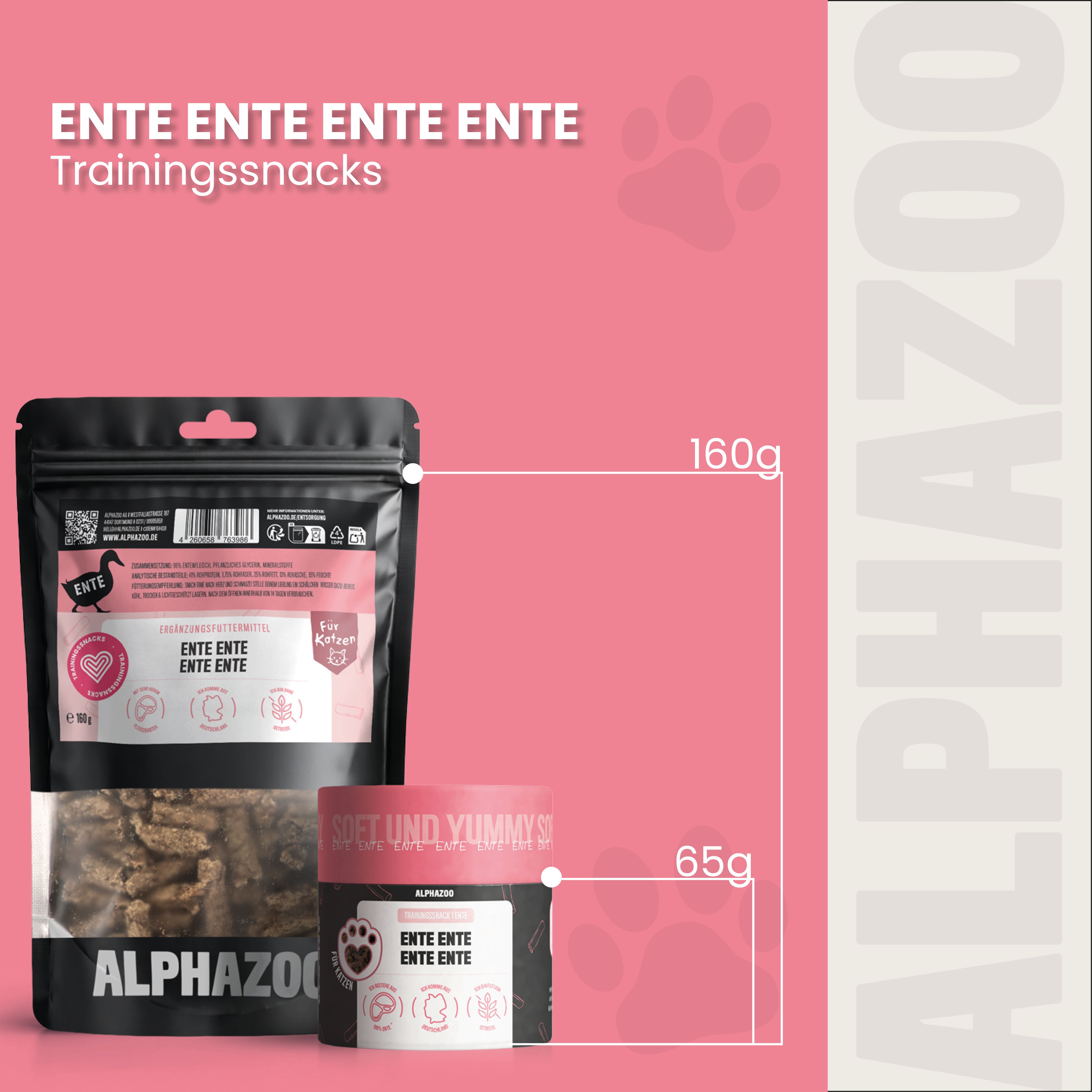alphazoo Ente Ente Ente Ente – Katzensnack mit Ente