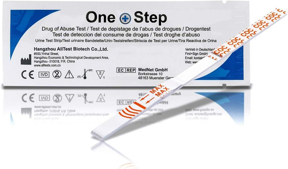 One+Step Kokain Drogentest-Schnelltest - Selbsttest mit hoher Sensitivität  Cut-off: 100 ng/ml 10 St - SHOP APOTHEKE