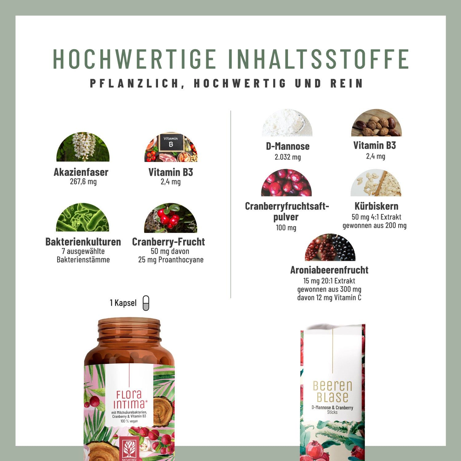 Intim-Komfort-Paket: FLORAINTIMA, BEERENBLASE-STICKS - NATURTREU®