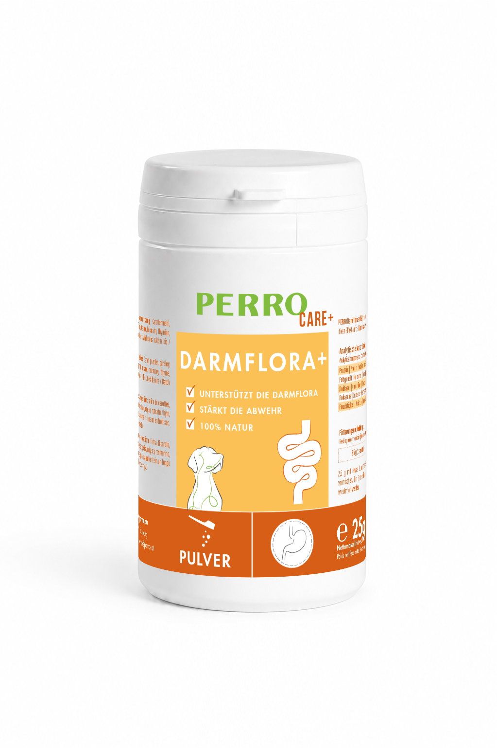 Perro Care - Darmflora + Nahrungsergänzung als Pulver für Hunde 25 g Futter