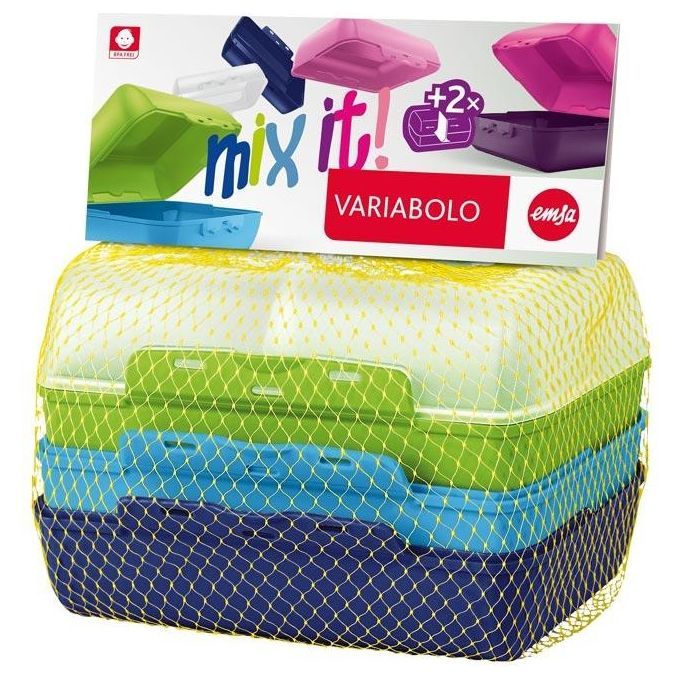 EMSA 517053 recipiente per cibo Multicolore 2 pz