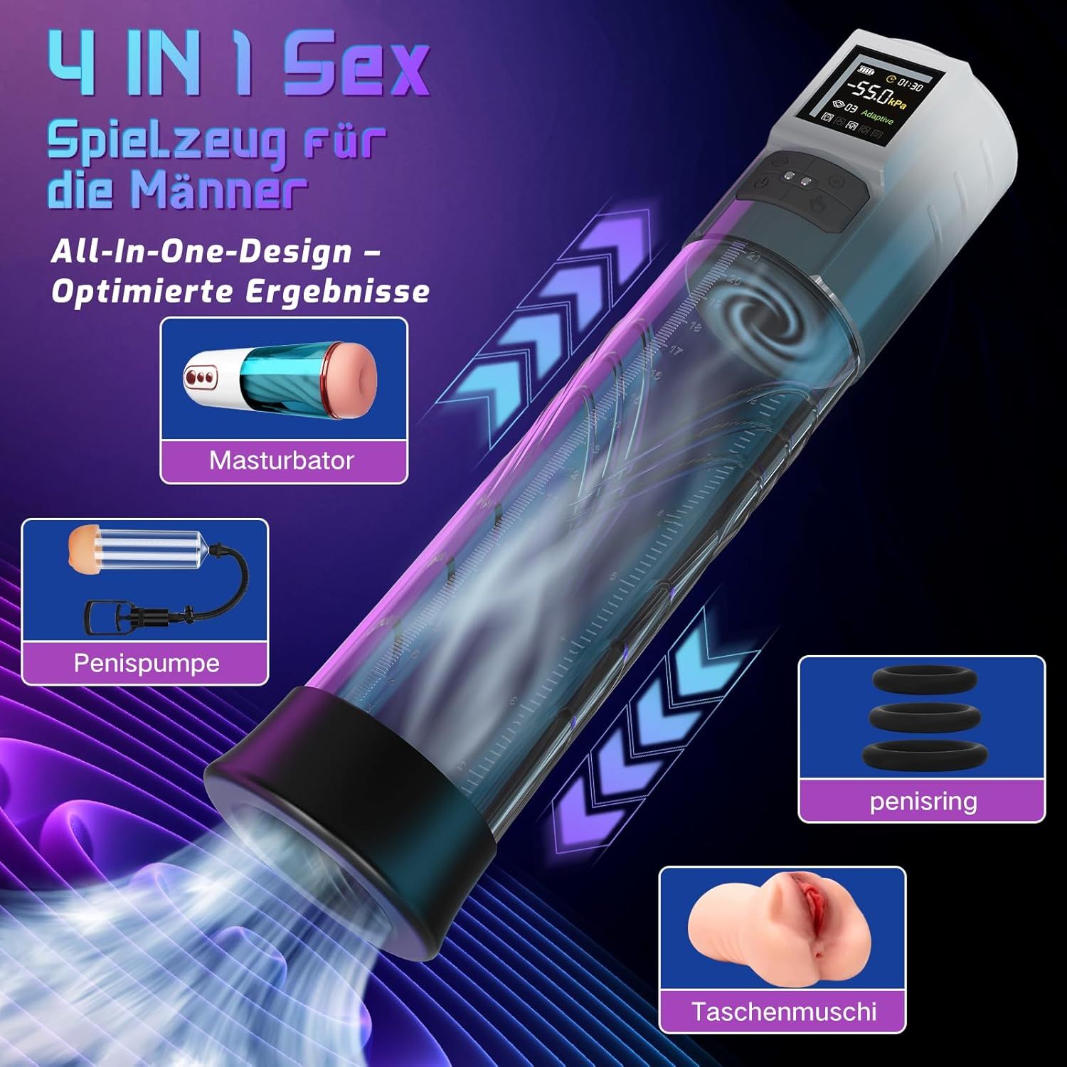 HIVEFUN Penispumpe Sex Spielzeug für die Männer