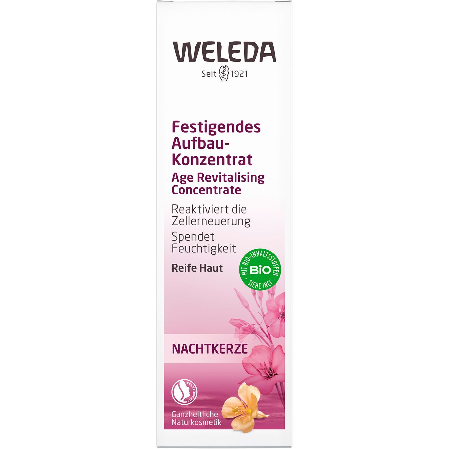 Weleda Konzentrat Nachtkerze - hautstraffendes, revitalisierendes Aufbau-Konzentrat für reife Haut
