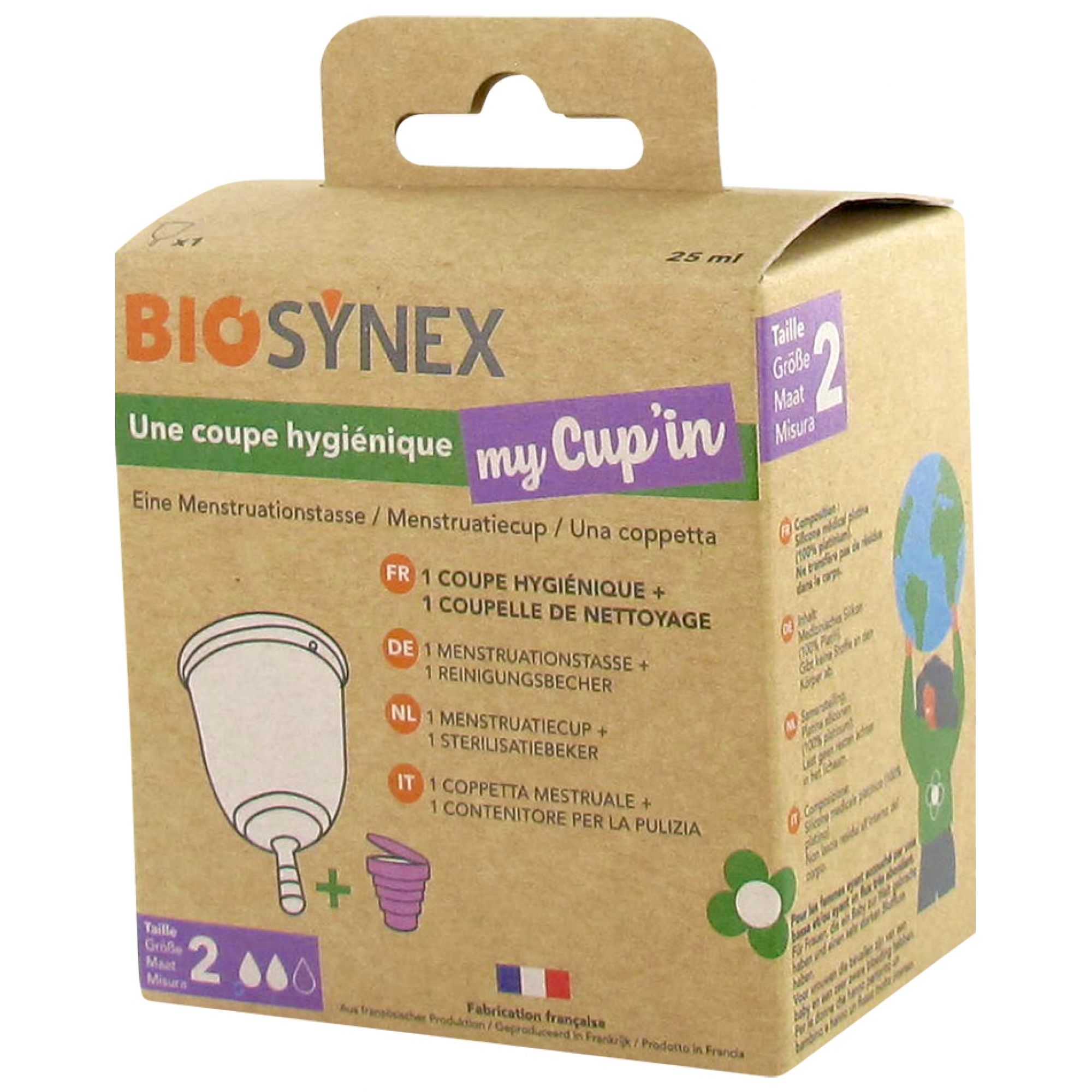 Biosynex Mein Cup'in Hygienebecher Größe 2 8,5x6x9 cm