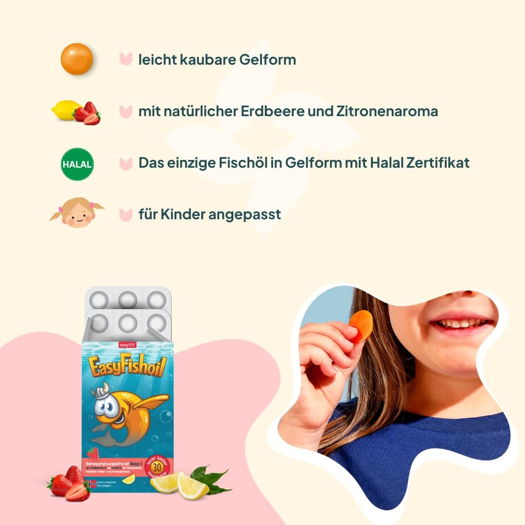 EasyFishoil - Omega 3 hochdosiert für Kinder mit Vitamin D