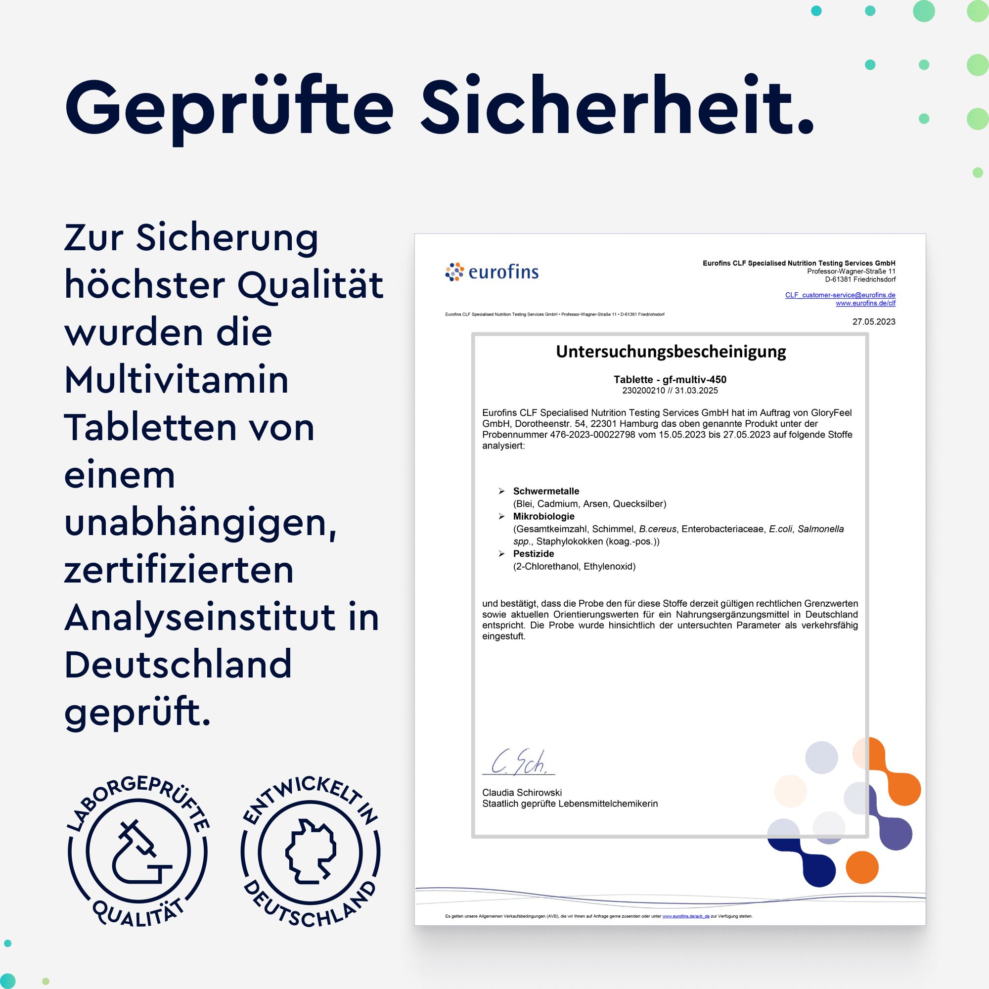 gloryfeel® Multivitamin Tabletten - wertvolle Mineralstoffe & alle A-Z Nährstoffe im Komplex