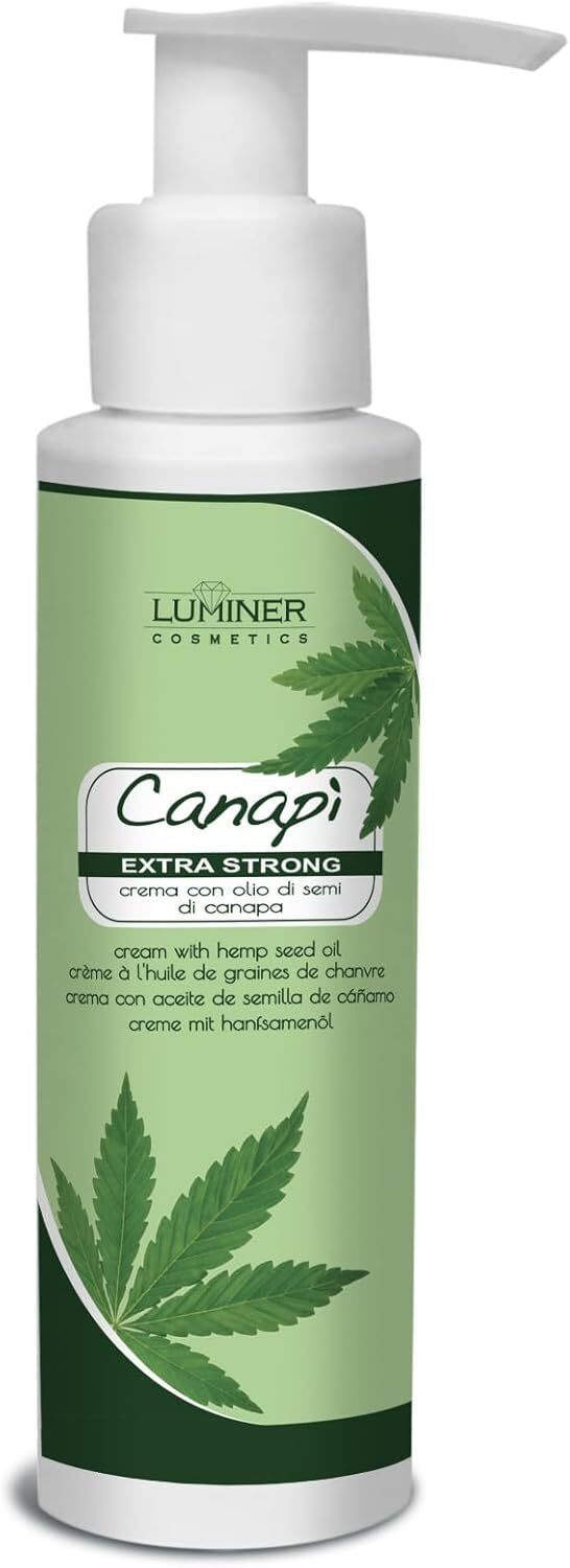 LUMINER - Crema Canapa Extra Forte 100ml, Formula Naturale con Estratti di Olio di semi di Canapa
