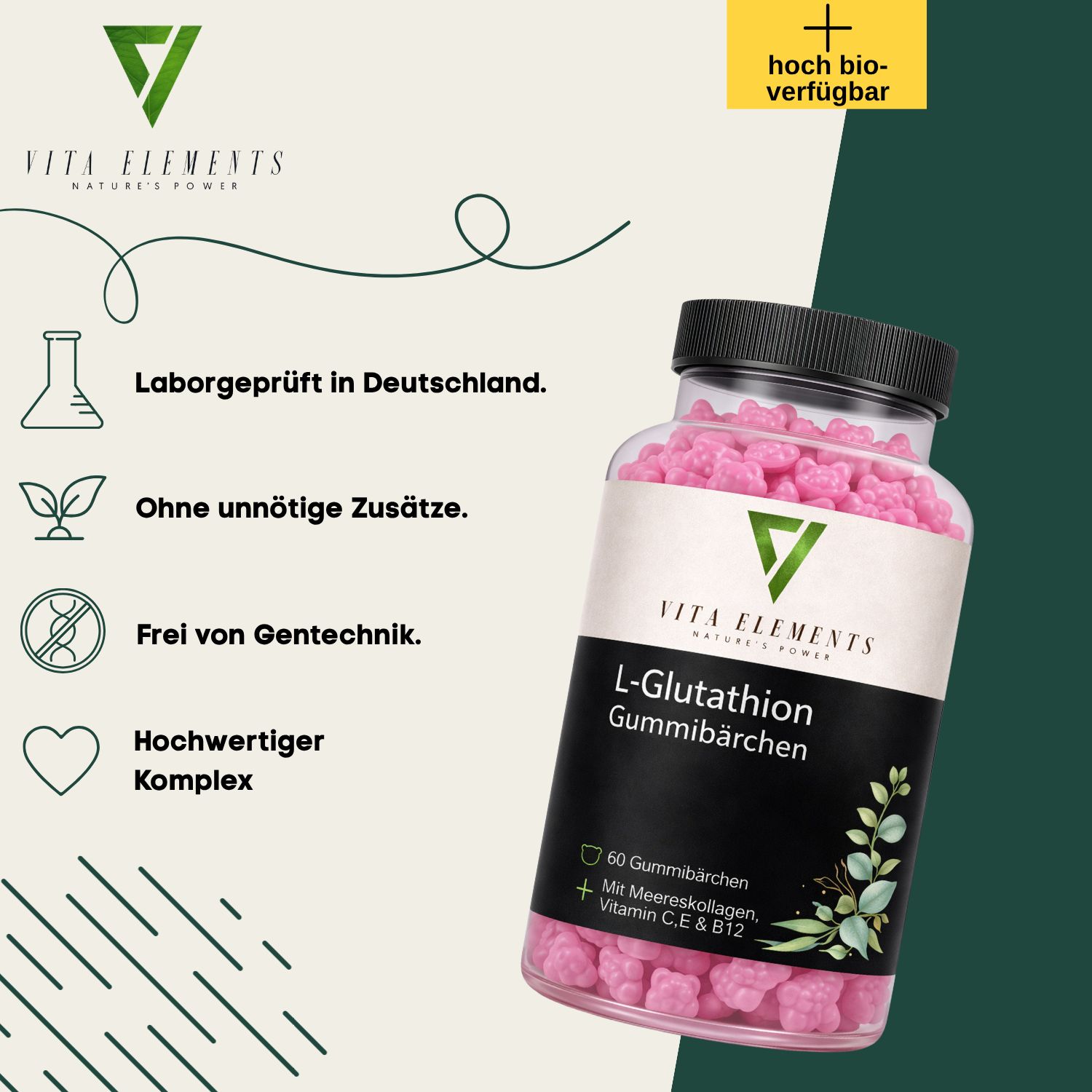 Vita Elements L-Glutathion Gummibärchen