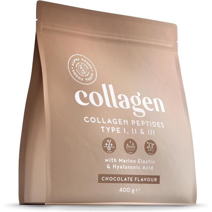 Alpha Foods Chocolate Collagen Powder 400 g Pulver