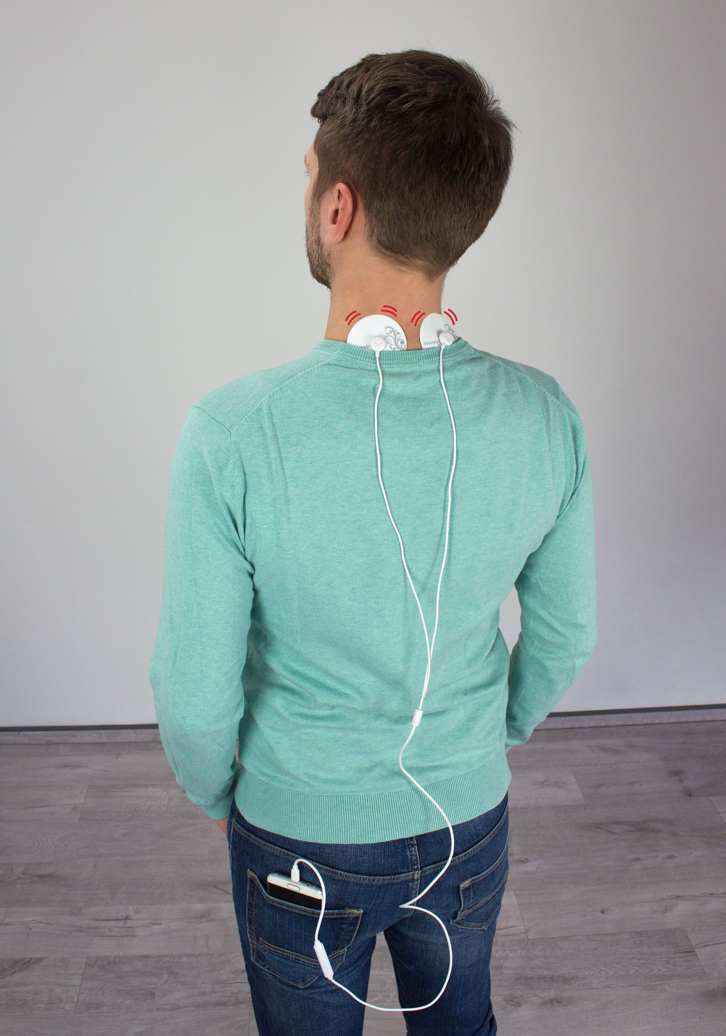 Hydas Smart Massagerät to go, 8 Intensitätsstufen inkl. 2 selbstklebende Pads