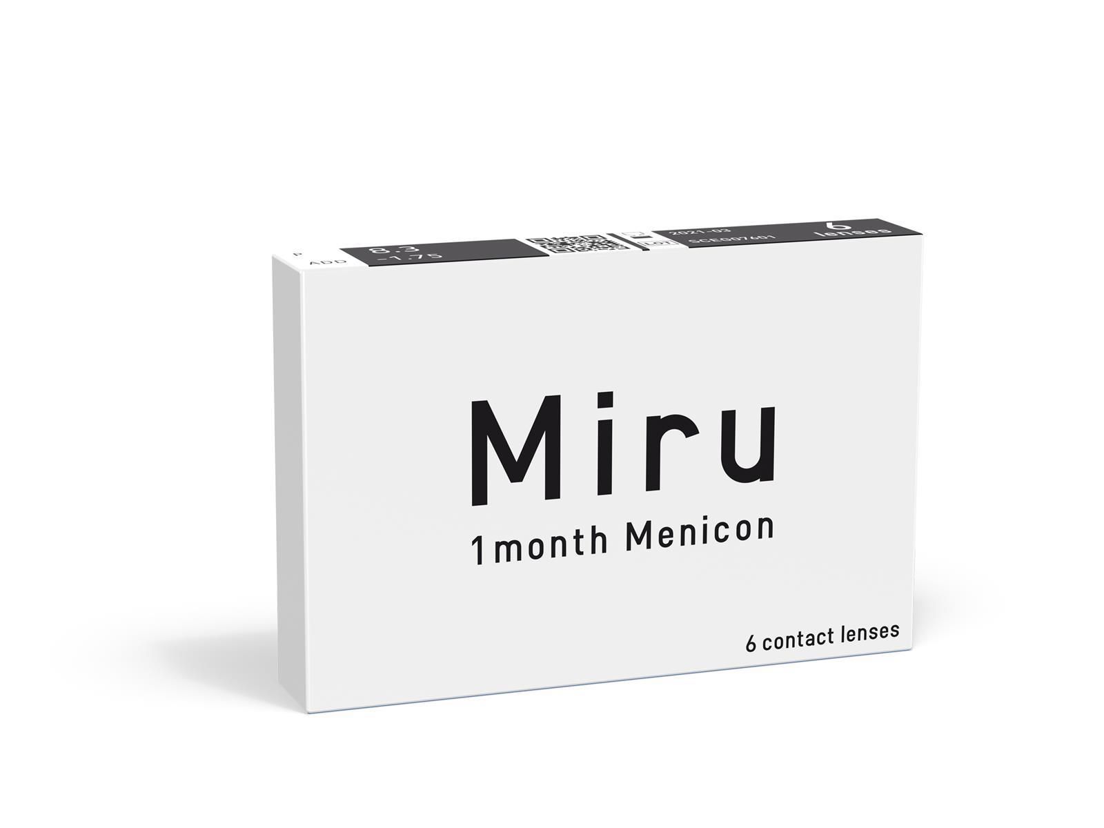 Miru 1 month Menicon  sphärisch Monatslinse 8,3 3er -2,25