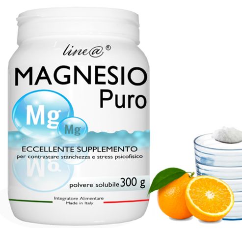 Lineadiet MAGNESIO Puro all'Arancia in polvere 300g POLVERE altamente SOLUBILE