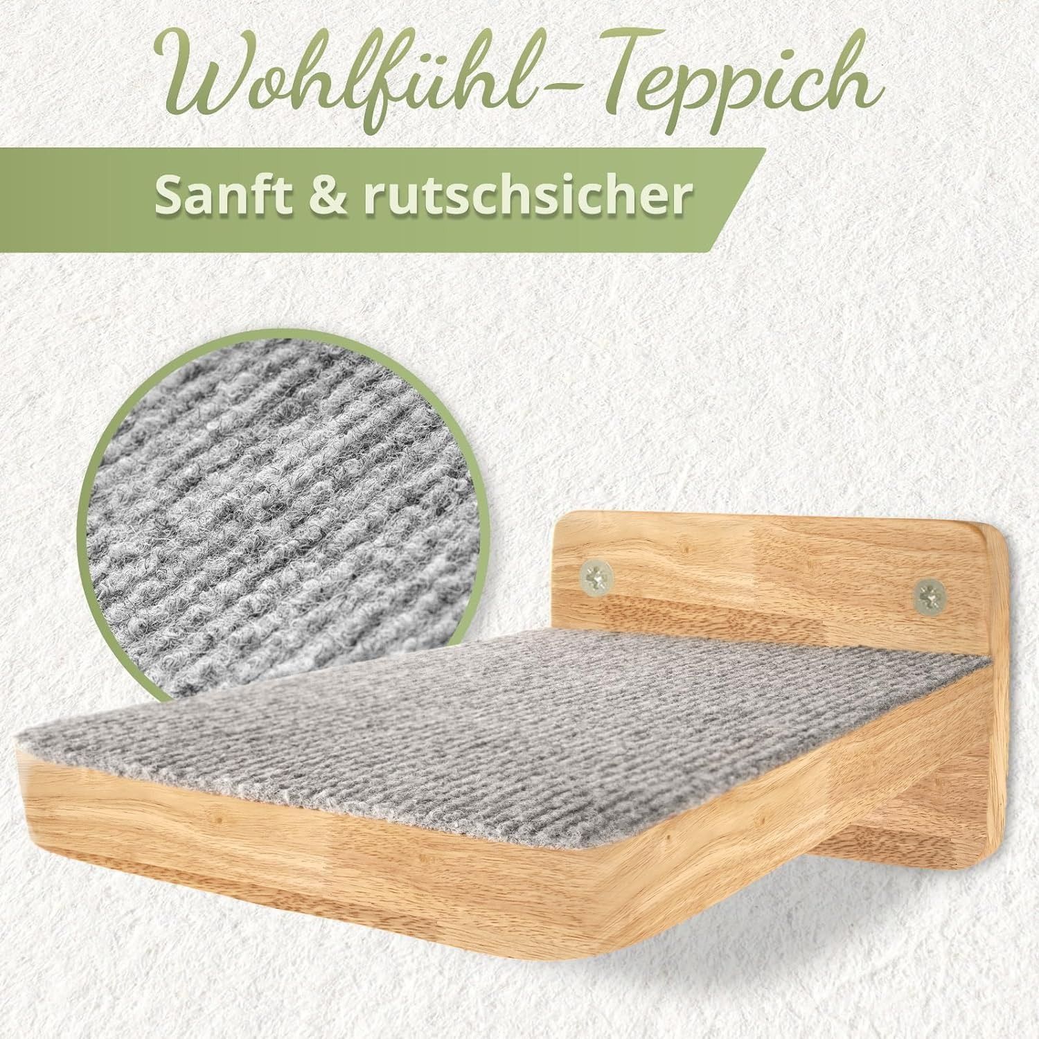 Katzentreppen Wand M (3-teilig)