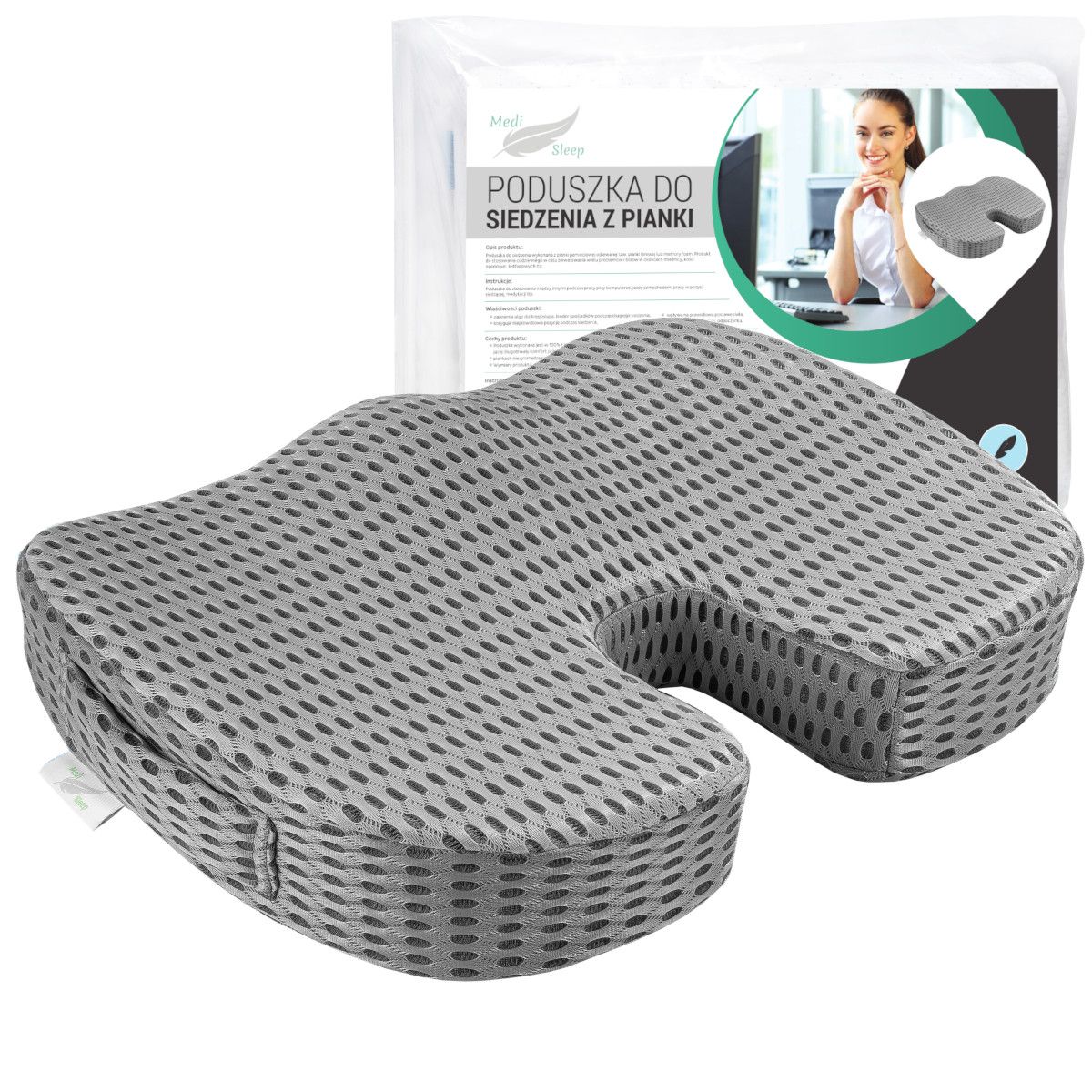 Medi Sleep Orthopädisches Sitzkissen aus Memory-Schaum 1 cm