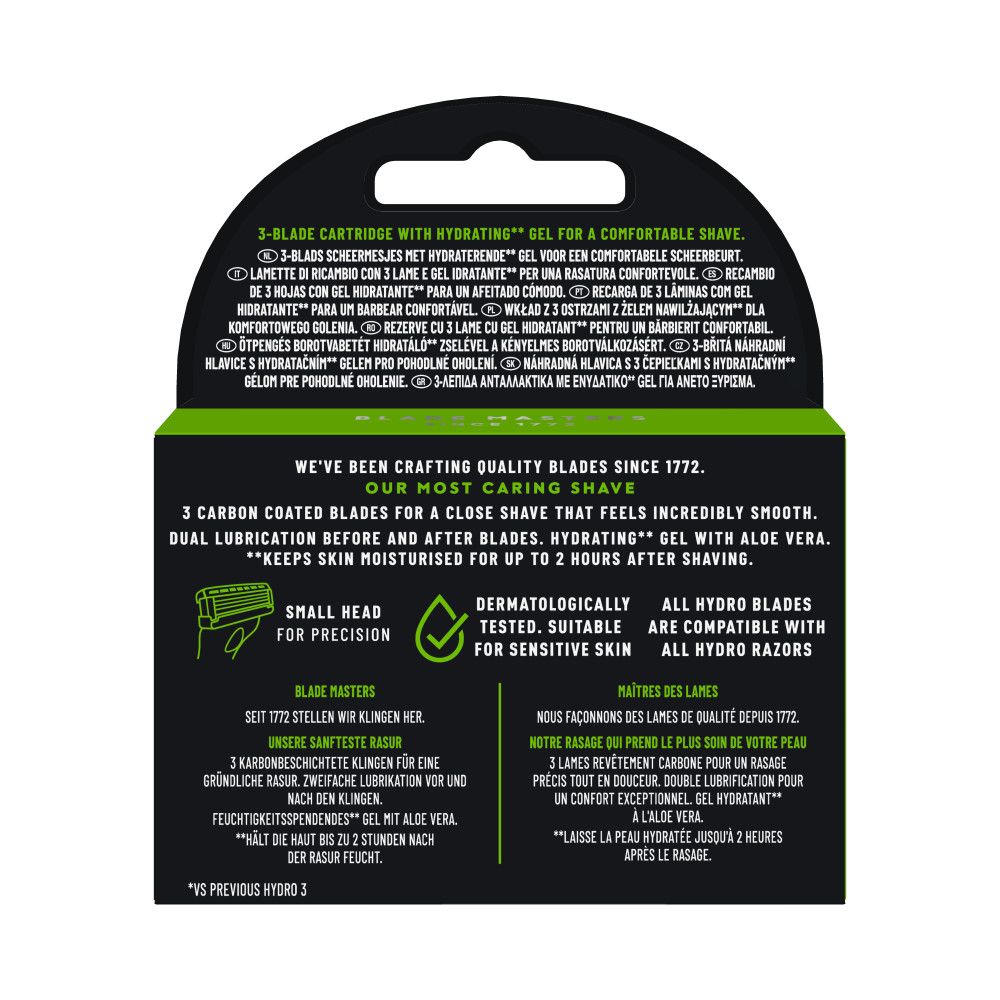 Packung mit 4 Wilkinson Sword Hydro 5 Rasierklingen.