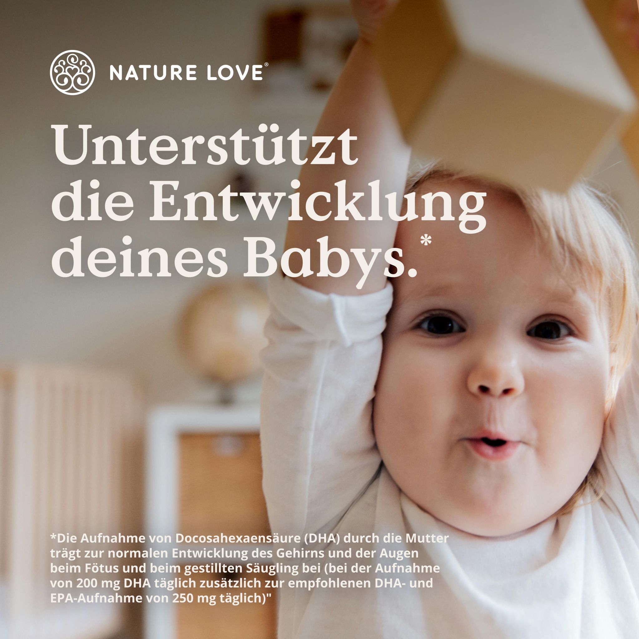 NATURE LOVE® Hey Mama Schwangerschaftsvitamine - Folsäure, Omega 3, Vitamine, Mineralstoffe