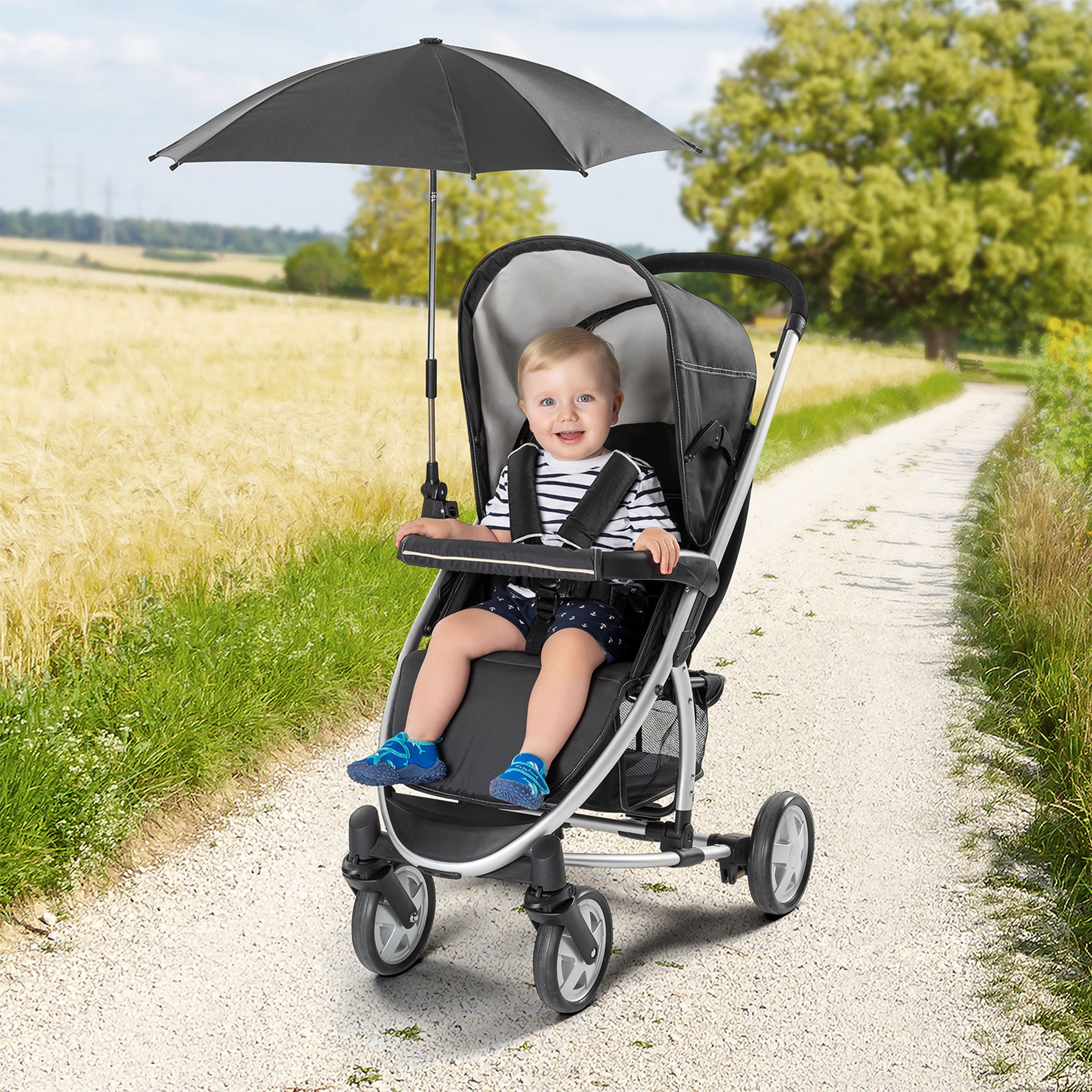 reer ShineSafe Kinderwa-Sonnenschirm, schwarz (90225368)