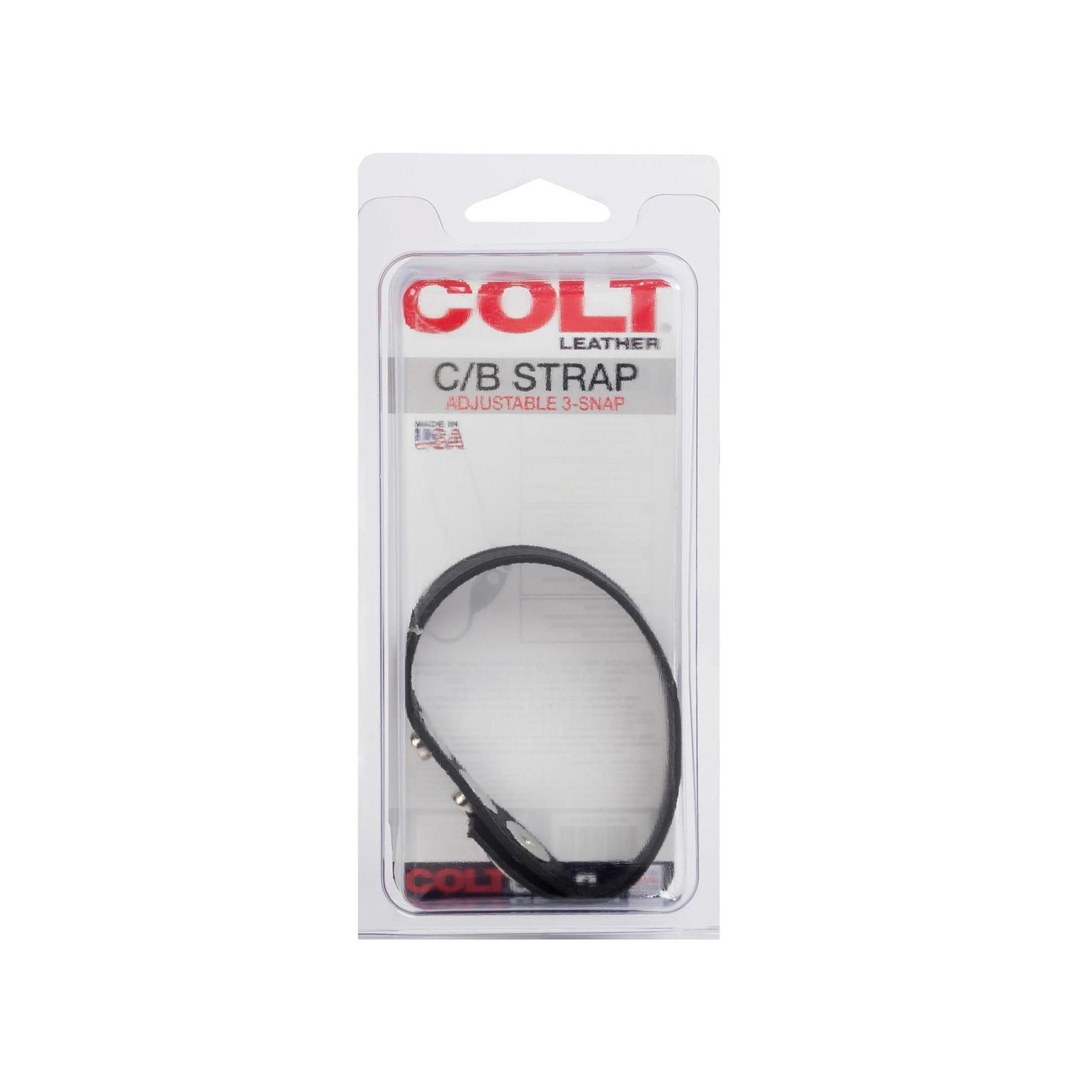 CalExotics - COLT Leather C B Strap 3-snap