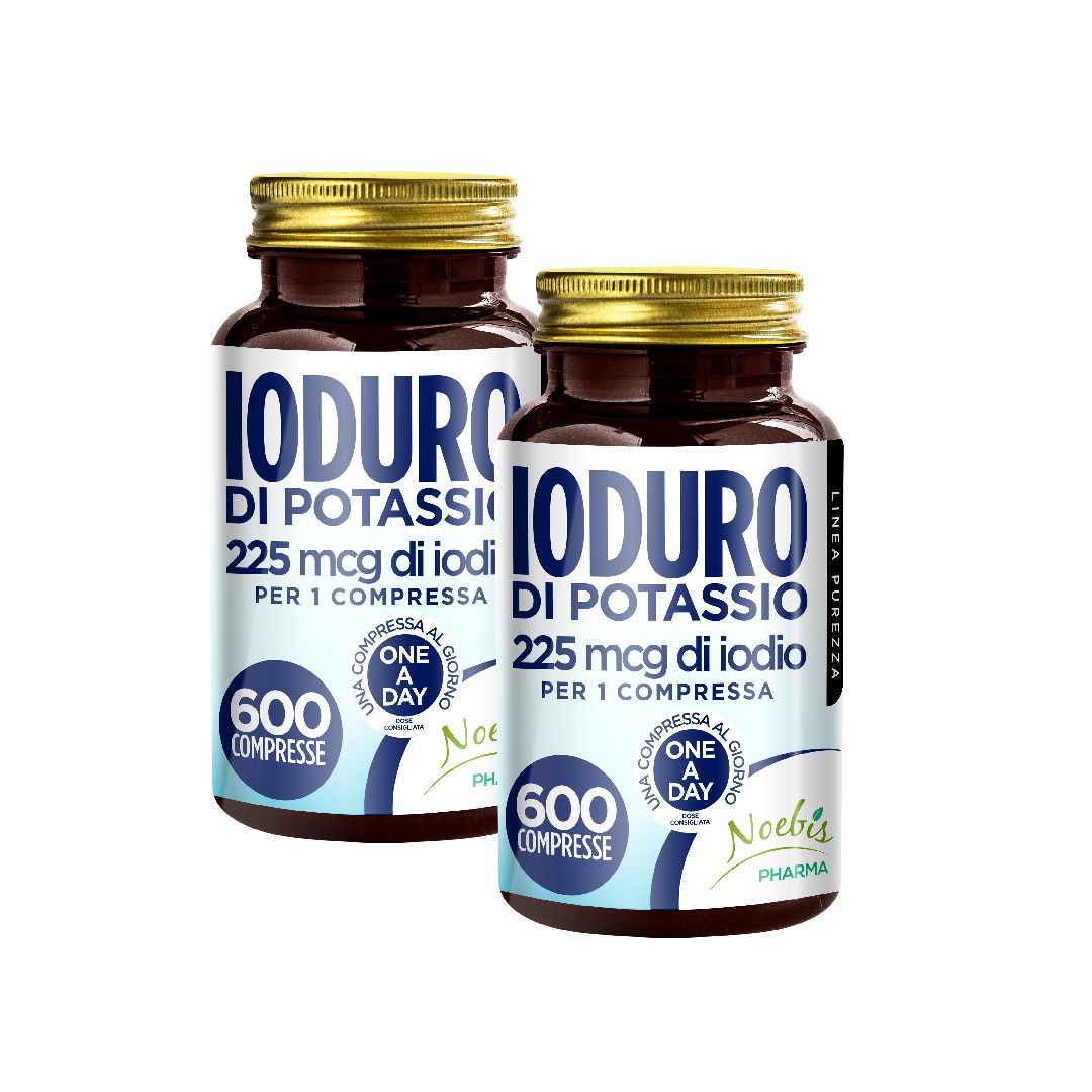 Noebis Pharma Iodio – 225 µg da Ioduro di Potassio – 600 Compresse – 1 al Giorno
