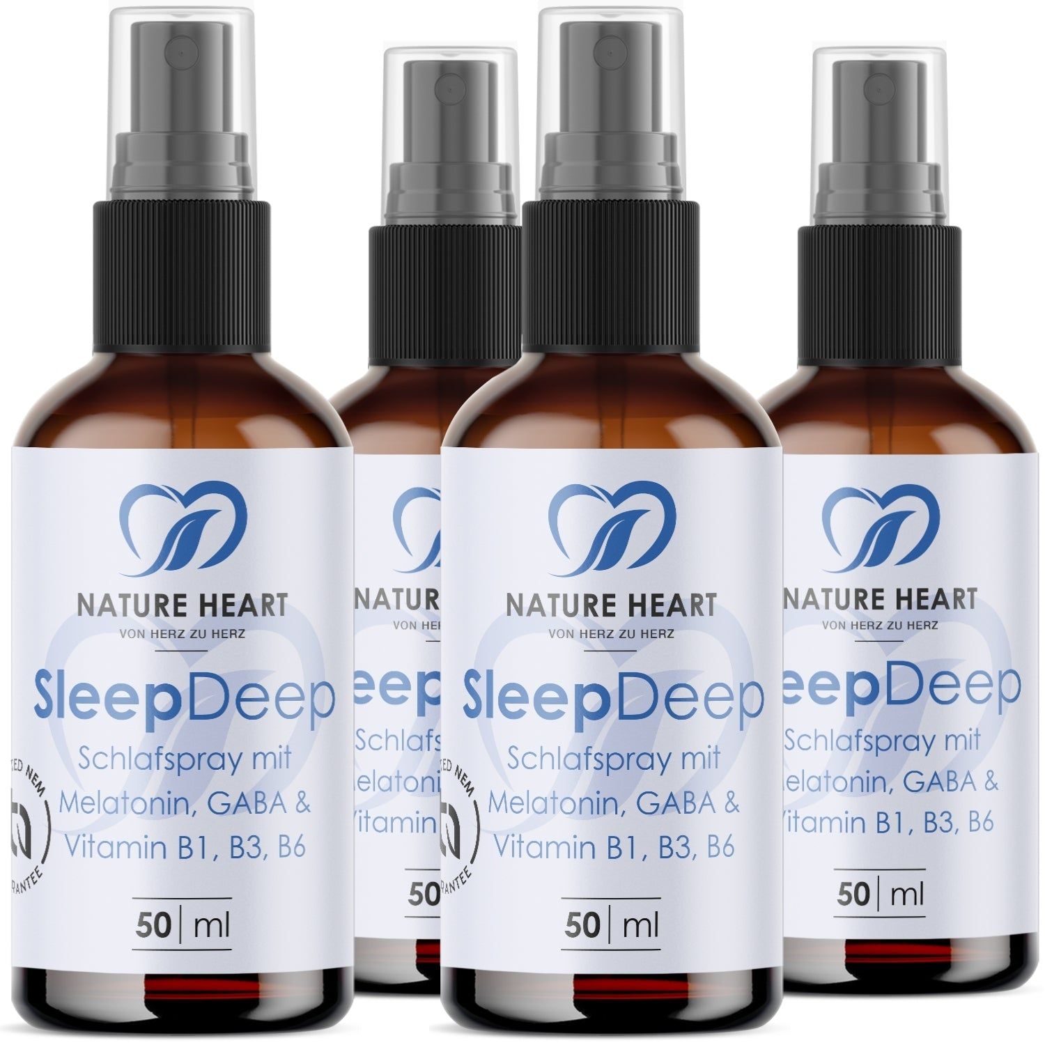 Nature Heart Sleep Deep Schlafspray mit Melatonin 4x50 ml Mundspray