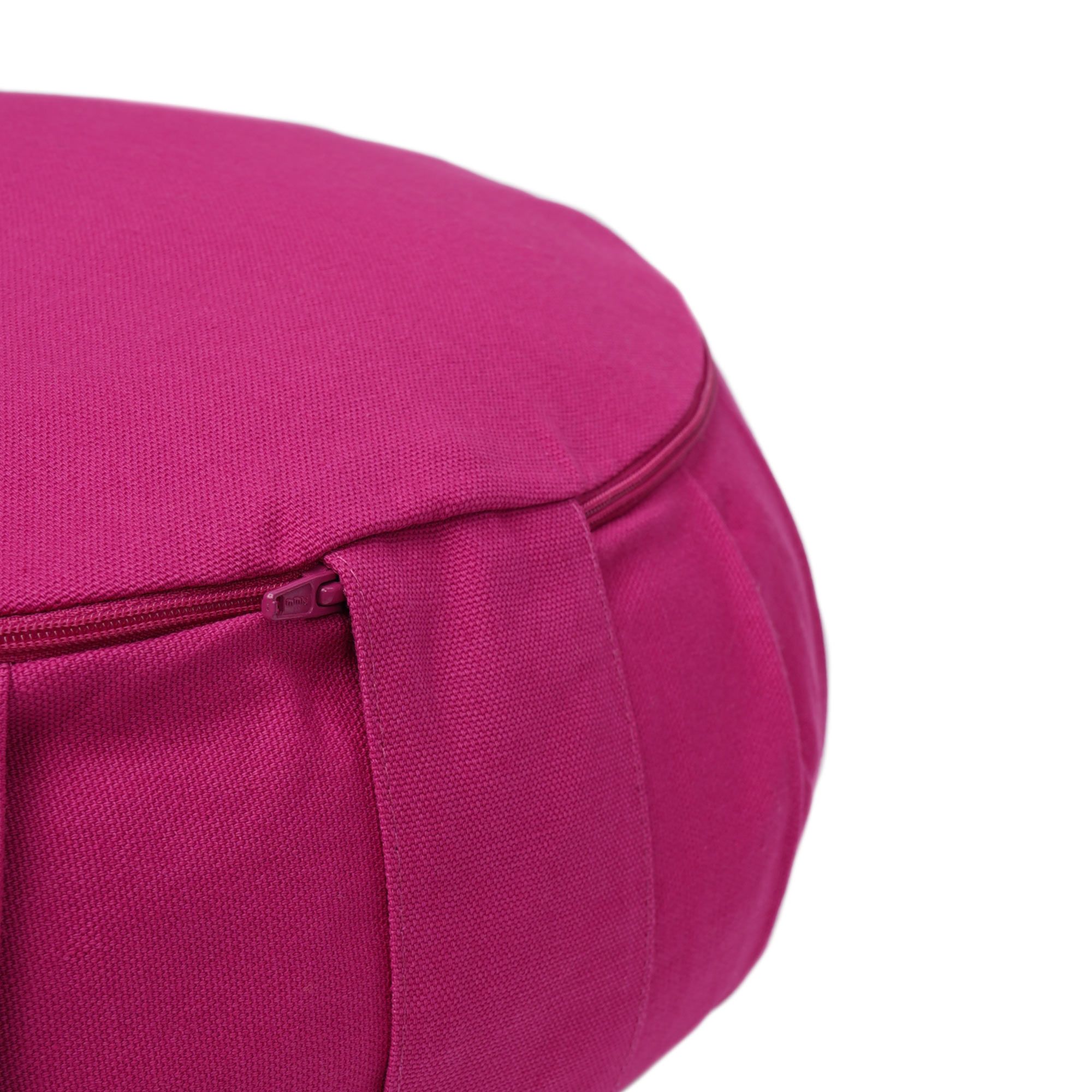 yogabox Meditationskissen / Yogakissen Zafu BASIC mit ZIP - magenta - 31 x 31 x 15,0 cm