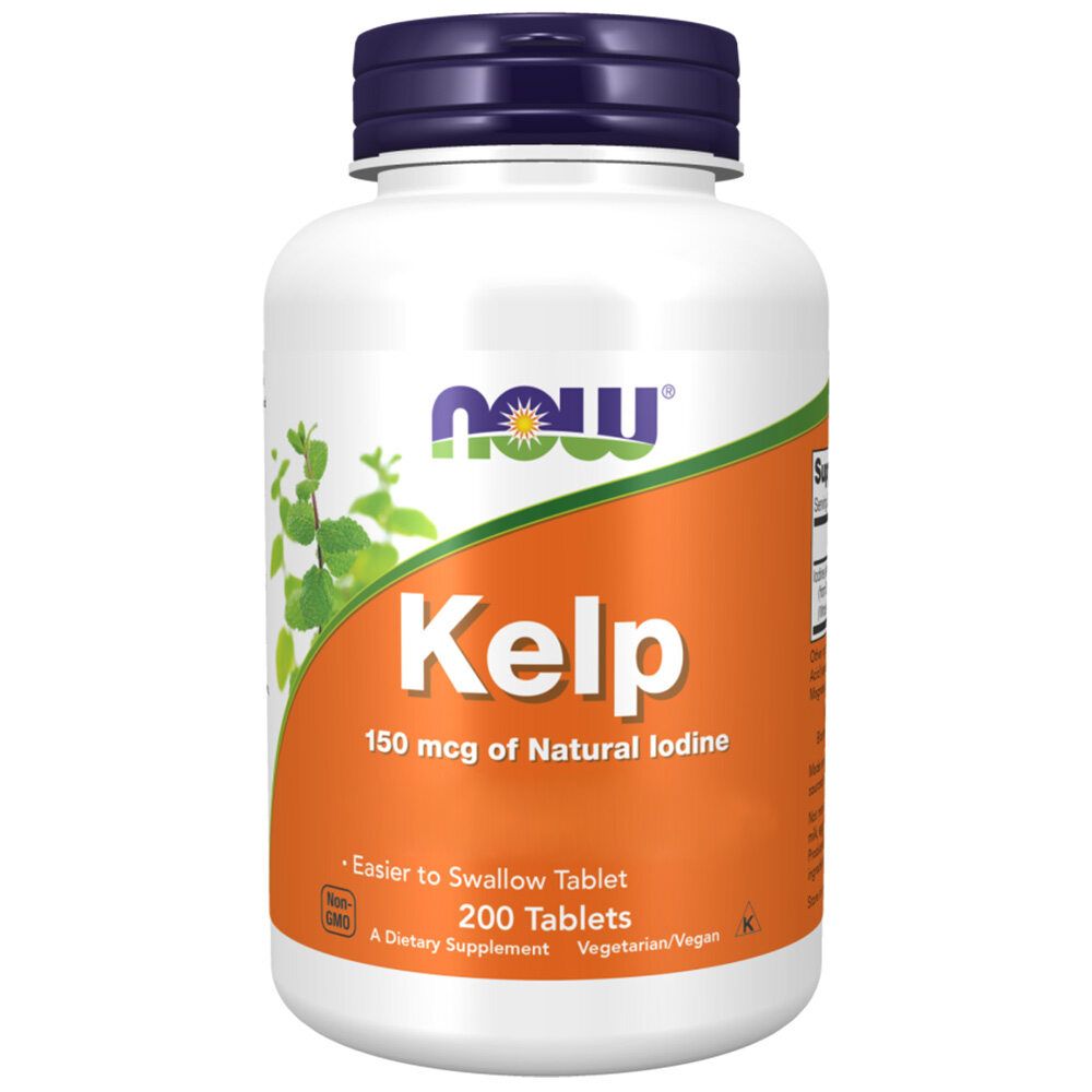 Now Foods, Kelp (Seetang), 150mcg,Tabletten, Natürliches Jod 200 St Tabletten